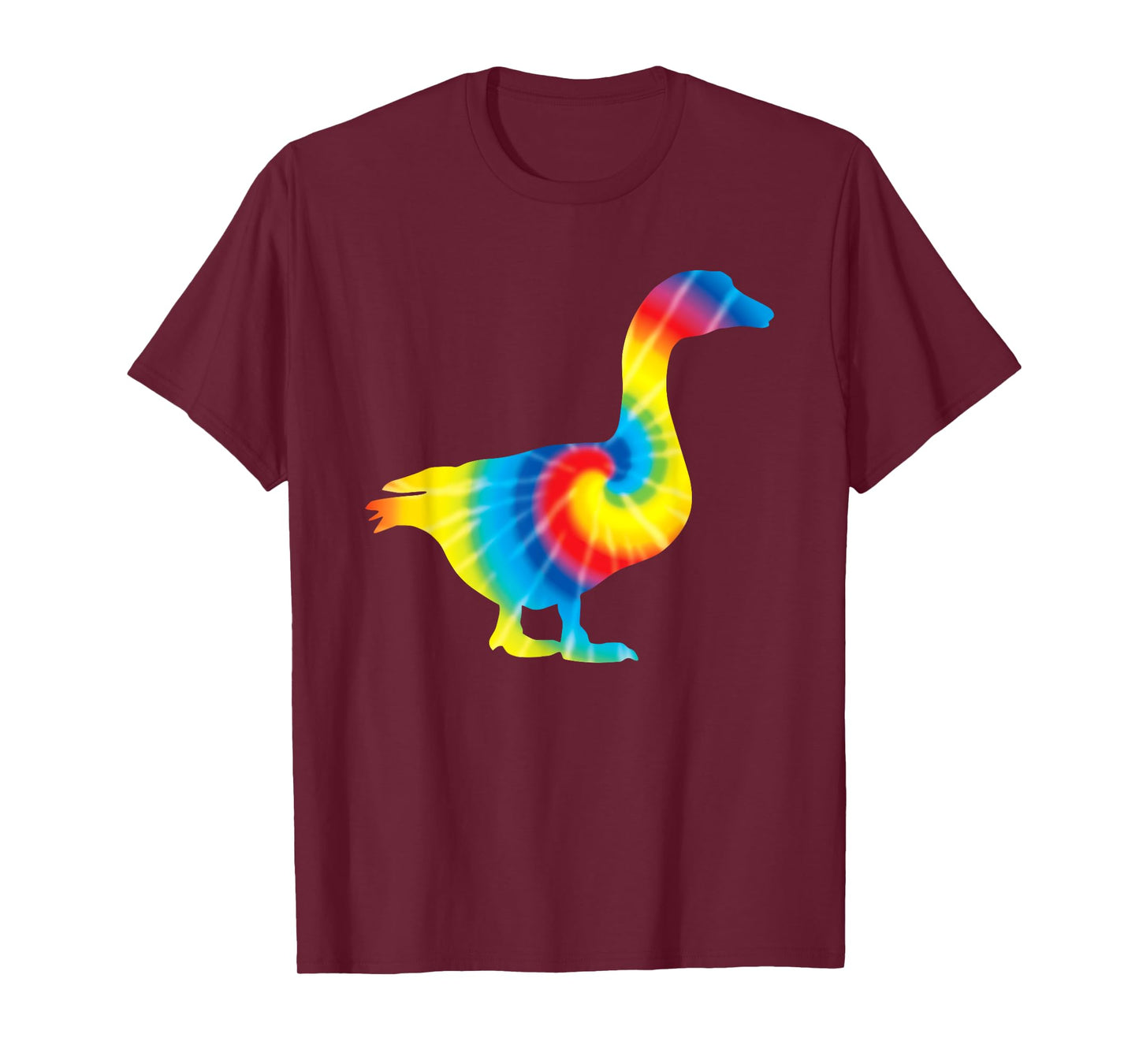 Tie Dye Goose Rainbow Print Waterfowl Hippie Peace Gift T-Shirt