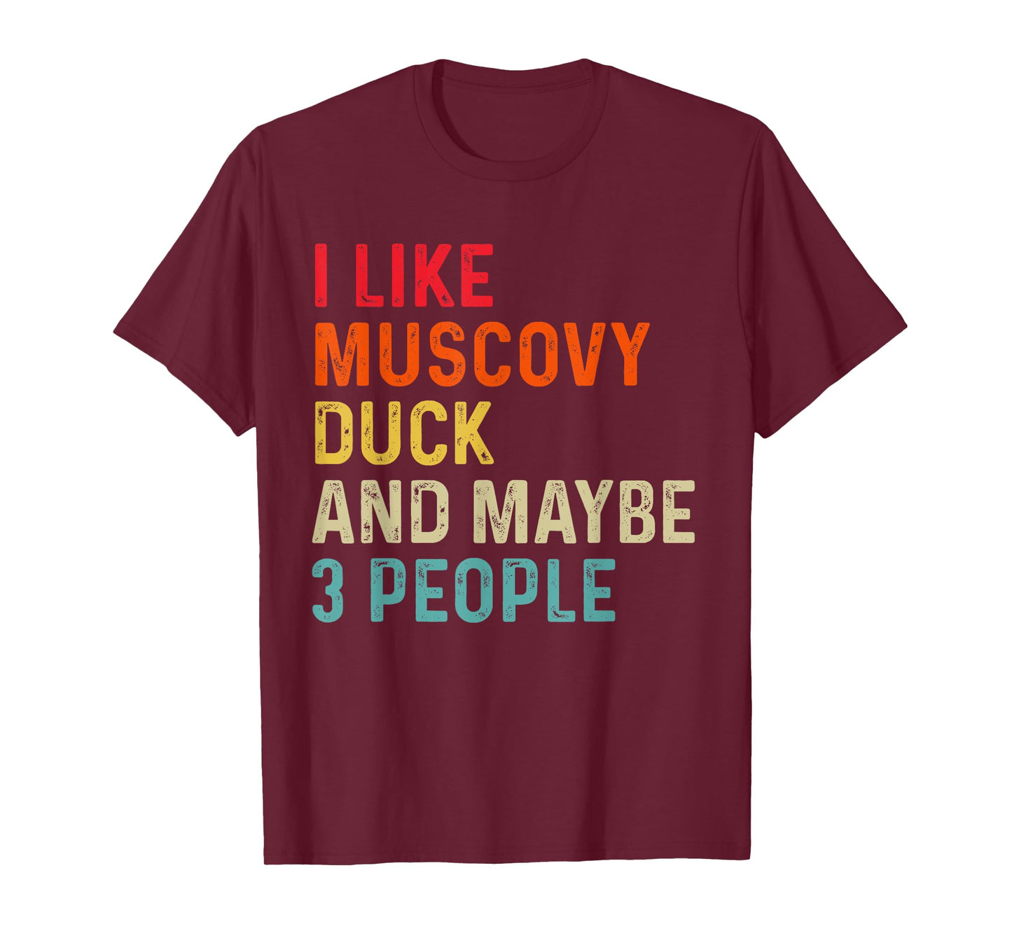 I Like Muscovy Duck And Maybe 3 People Retro Vintage T-Shirt