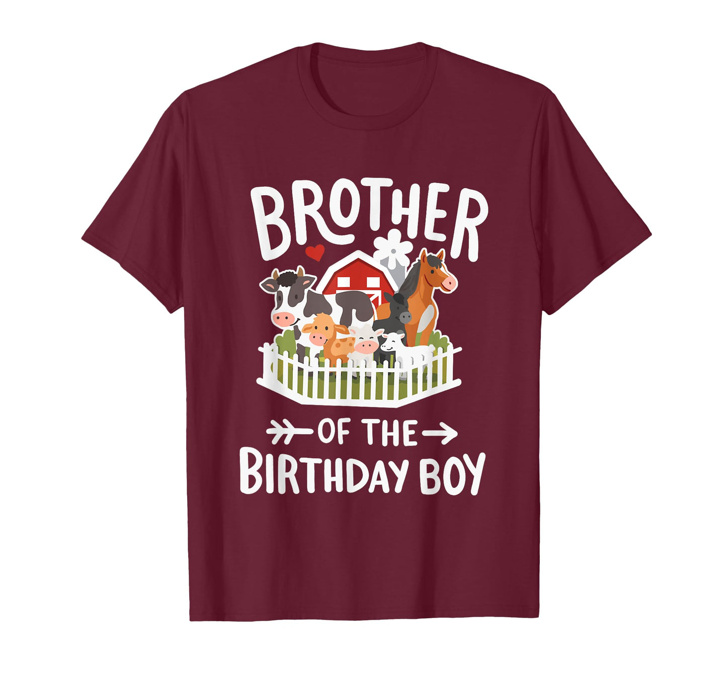Brother Of The Birthday Boy Farm Animal Bday Family Matching T-Shirt
