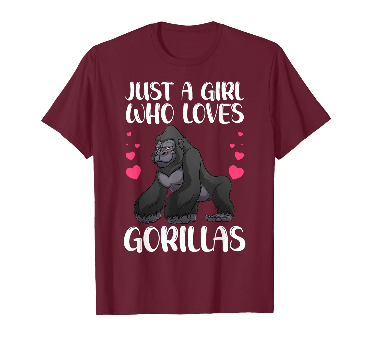 Funny Gorilla Design For Girls Kids Women Gorilla Ape Lover T-Shirt