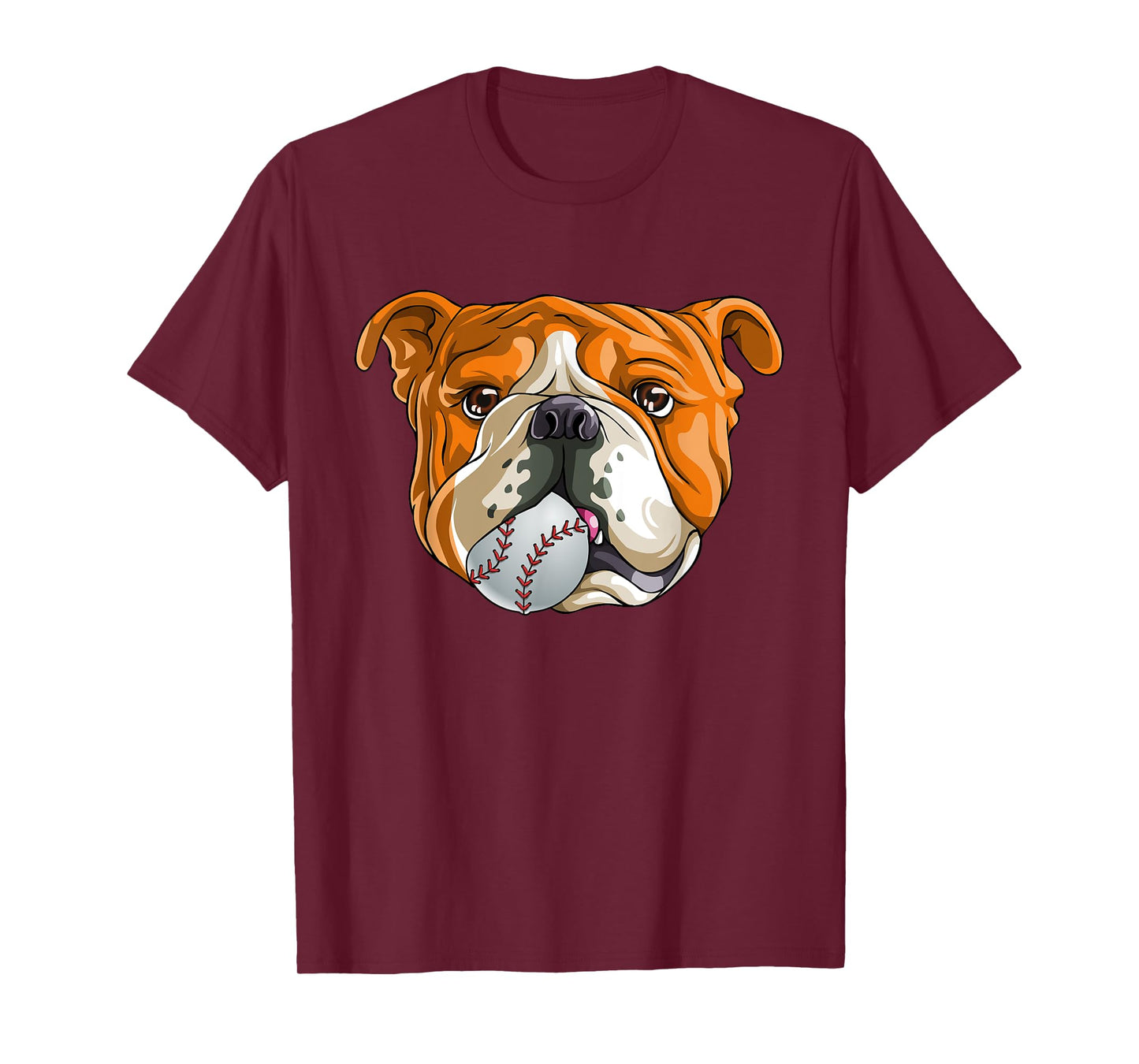 English Bulldog Baseball T Shirt Dog Funny Cute Lover T-Shirt