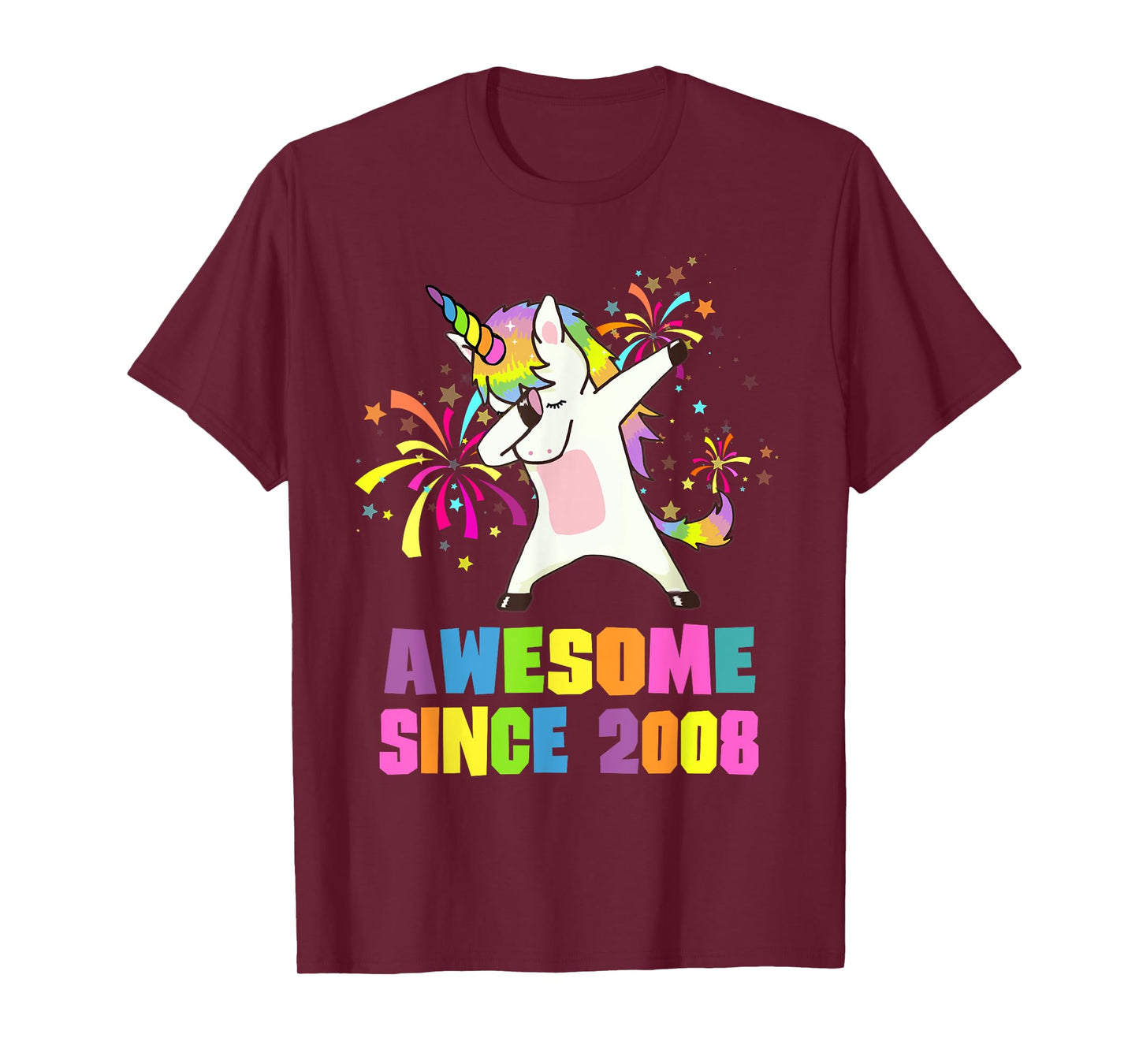 Awesome Since 2008 Unicorn 17 Years Old 17th Birthday T-Shirt