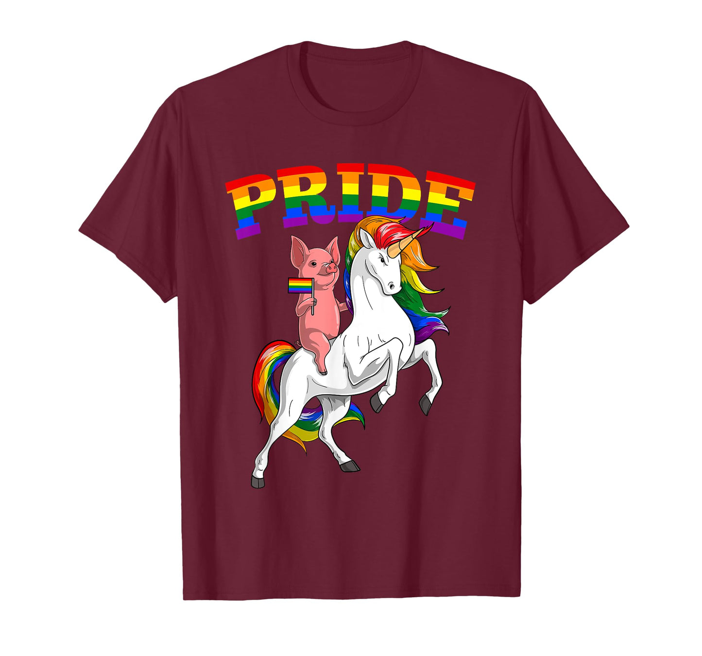 LGBT Pig Unicorn Gay Pride Rainbow LGBTQ Cute T-Shirt
