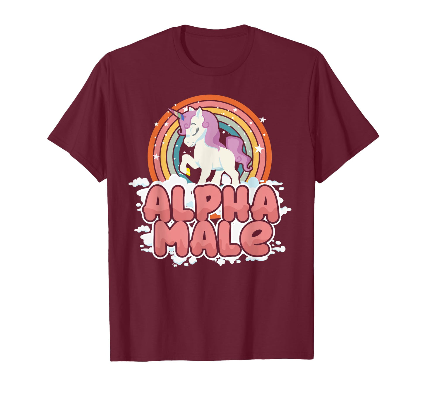 Funny Alpha Male Unicorn Lover Gift Rainbow Sarcastic T-Shirt