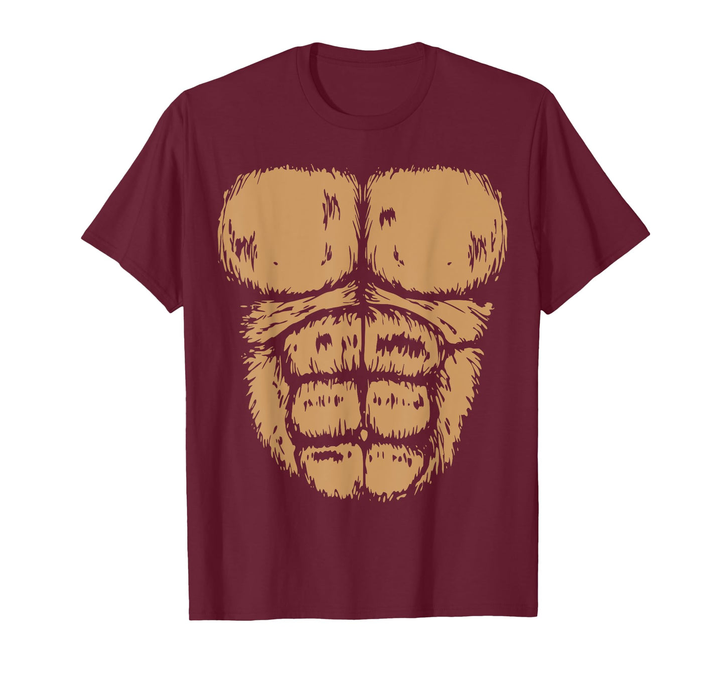 Gorilla Monkey Belly Chest Costume DIY Halloween T-Shirt