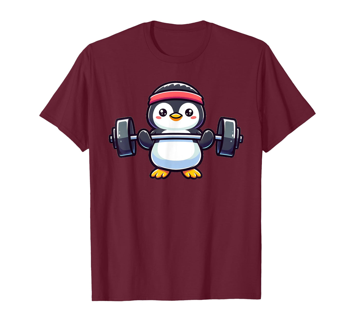 Penguin Powerlifting Weightlifting Gym Workout T-Shirt