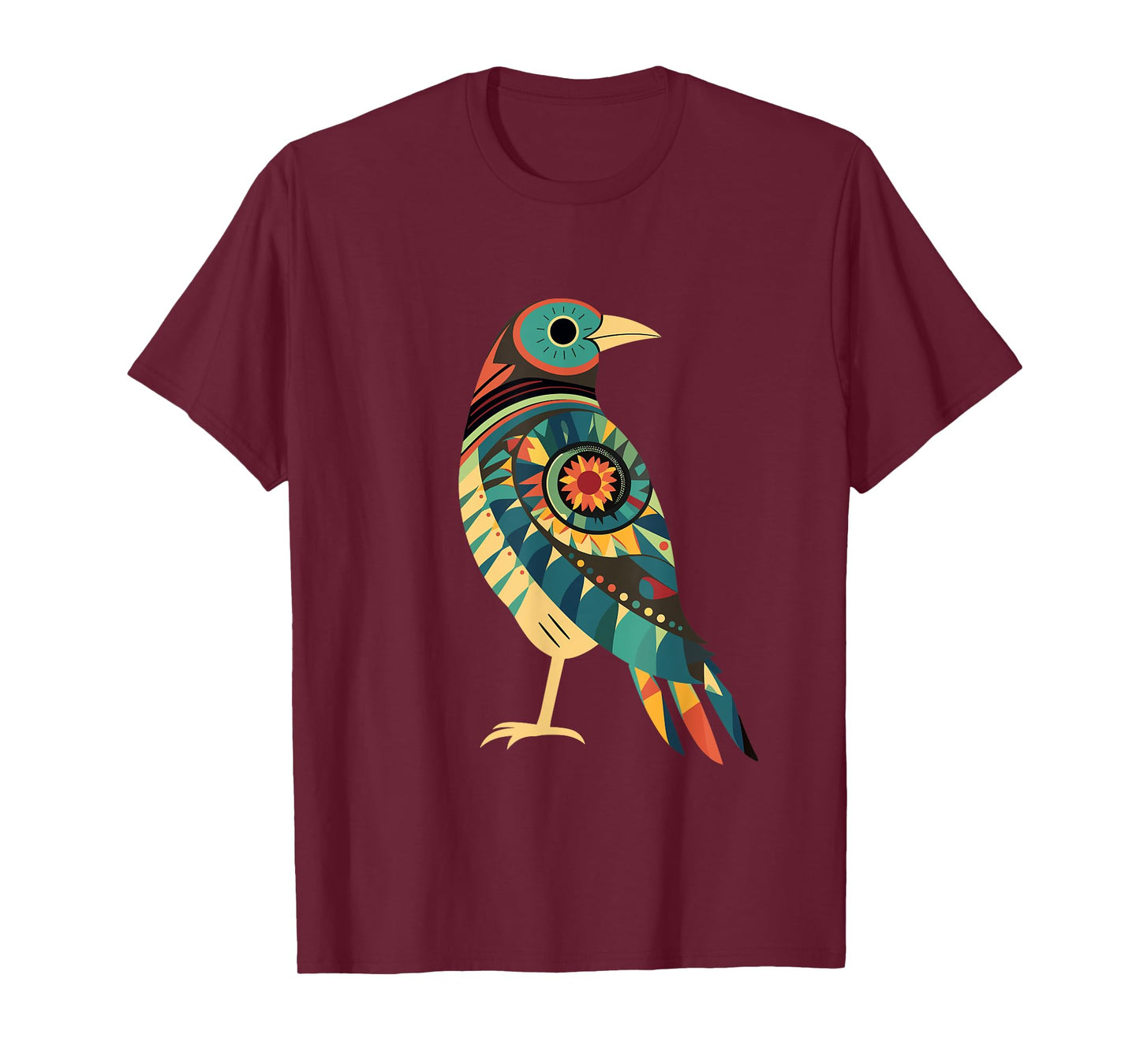 Hopi Art American Style Bird Tribal Design T-Shirt