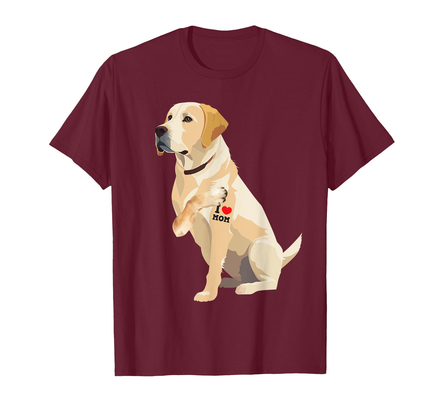 I Love Mom - Tattooed Labrador Dog Owner Animal Pet Trainer T-Shirt for Men Women Girls Kids