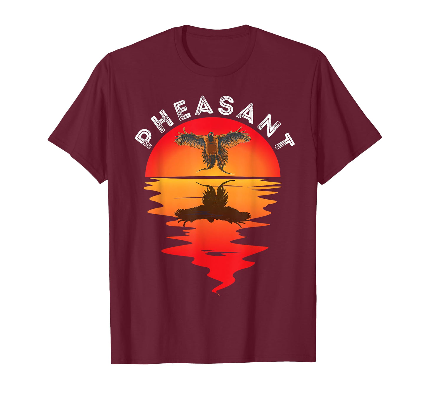 Pheasant Hunting Vintage Sunset Pheasant Hunting Bird Lover T-Shirt