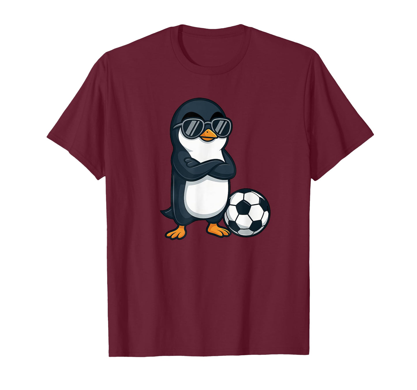 Cool Cartoon Penguin Soccer Player T-Shirt