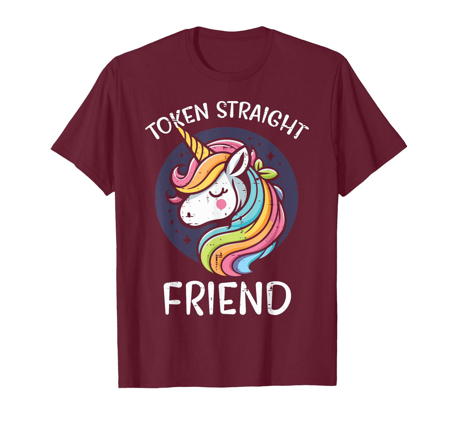 Gay Pride Straight Unicorn LGBTQ Ally Rainbow Women Girls T-Shirt