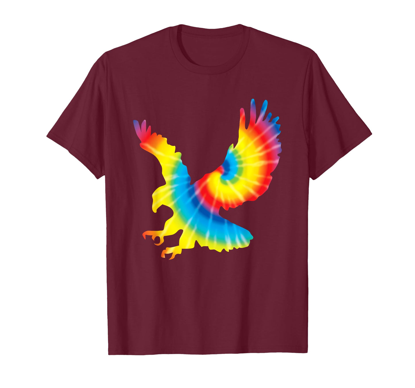 Tie Dye Eagle Rainbow Print Hawk Animal Hippie Peace Gift T-Shirt
