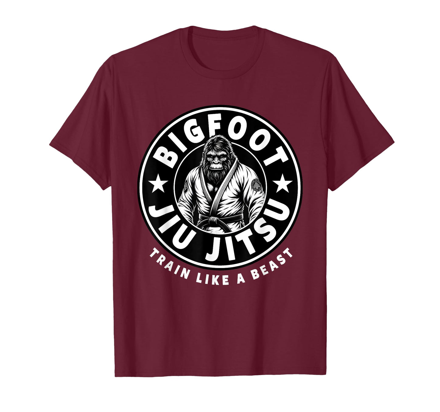 Bigfoot Jiu Jitsu Train Like A Beast Funny Jiu Jitsu T-Shirt