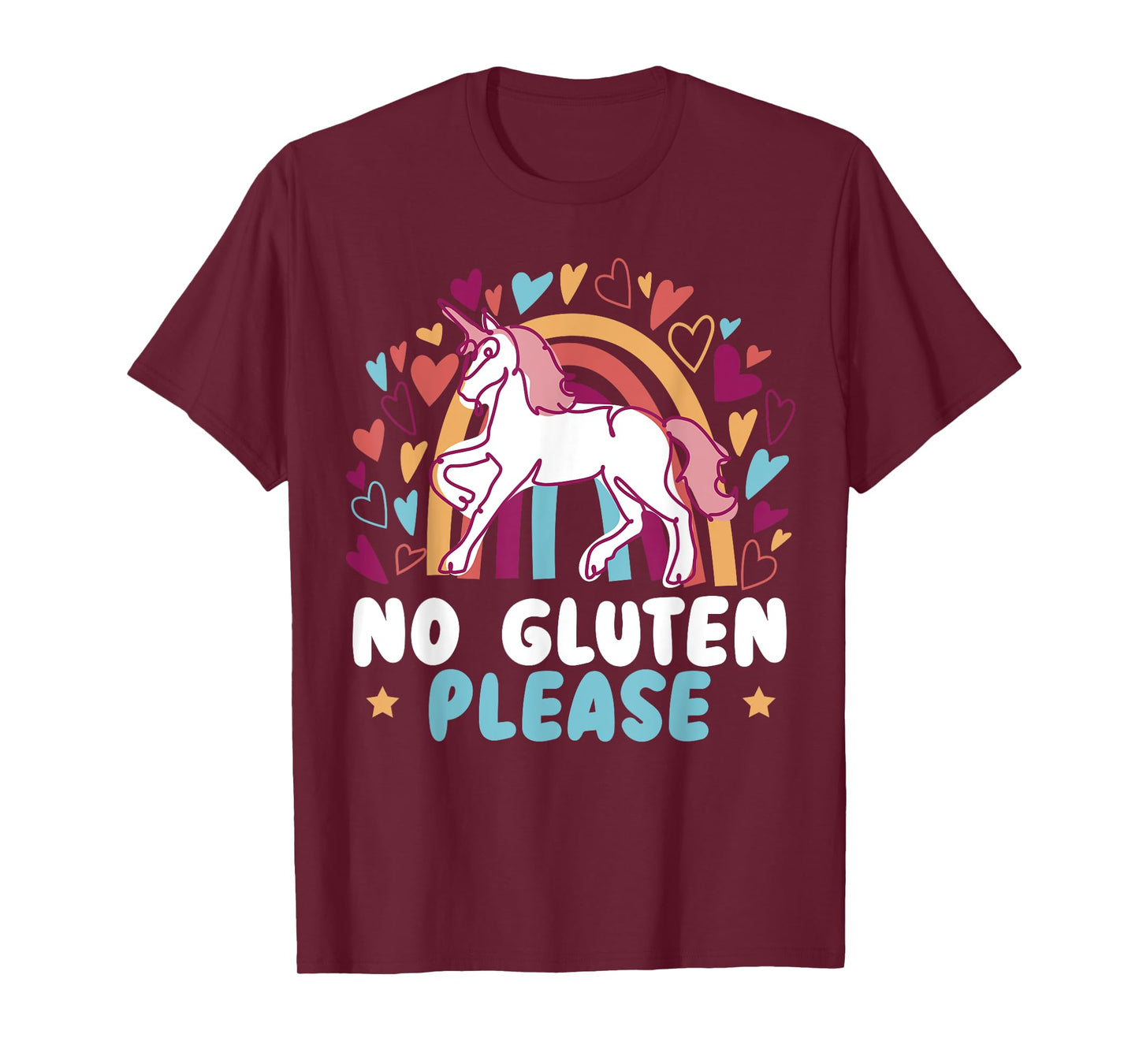 No Gluten Please Unicorn Celiac Disease Awareness Month T-Shirt