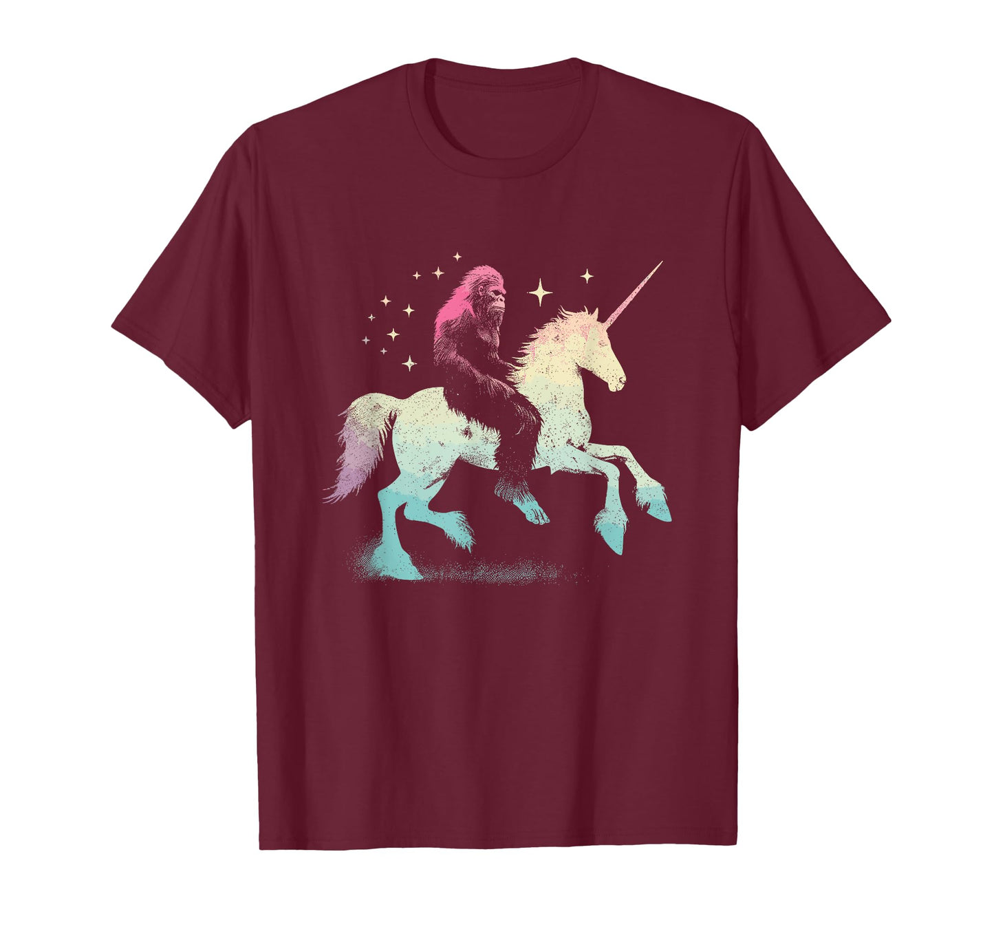 Bigfoot Riding A Unicorn - Funny Graphic Sasquatch Lover T-Shirt