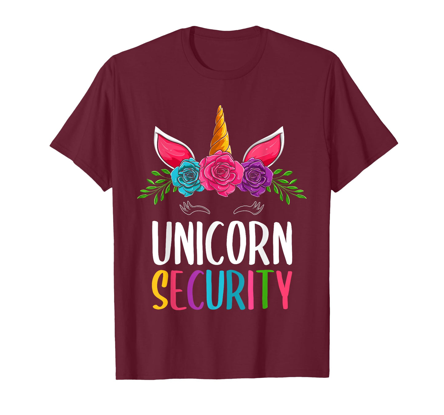 Cute Halloween Unicorn Costumes, Dad Mom Unicorn Security T-Shirt