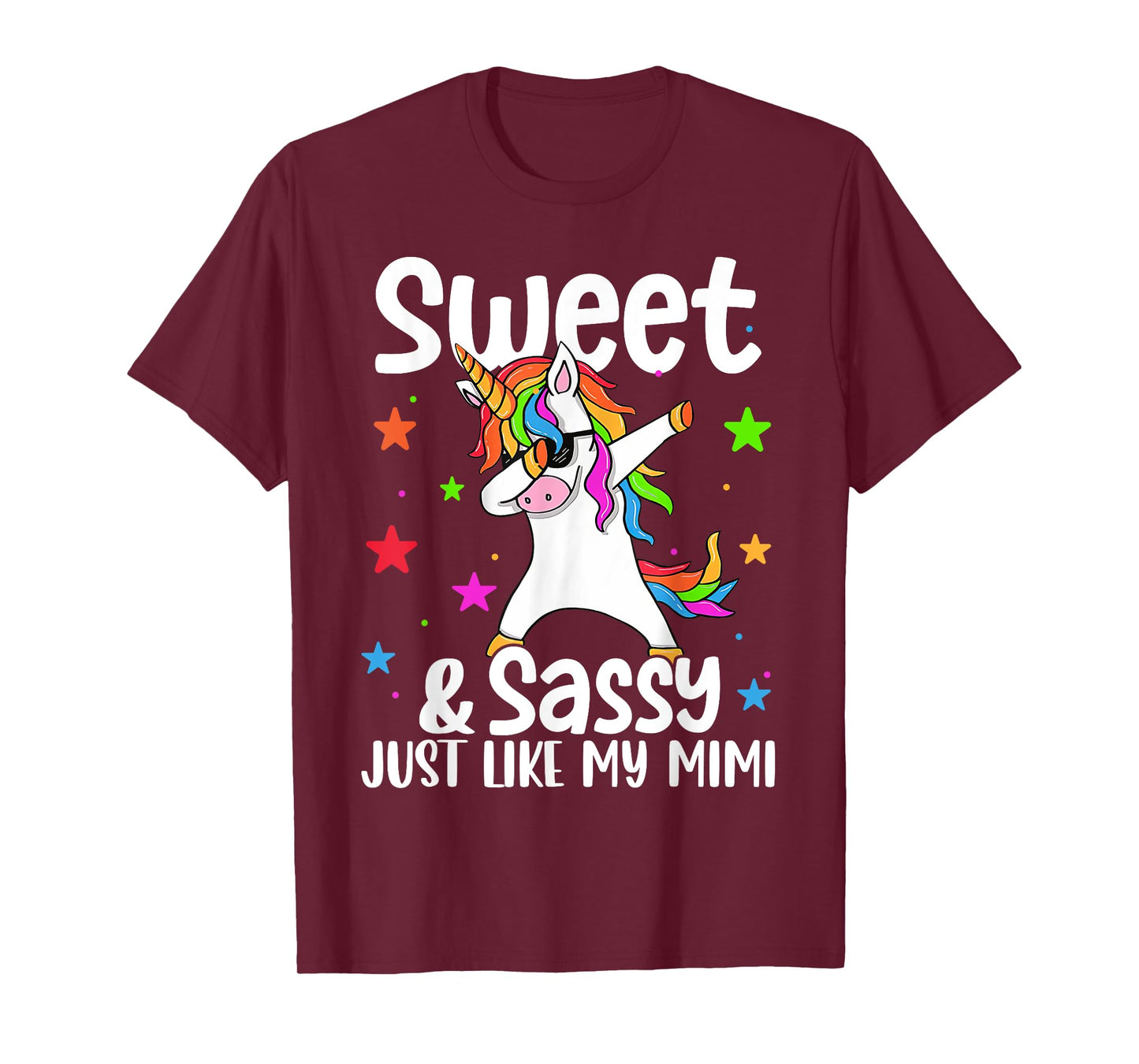 Sassy Like My Mimi Dabbing Unicorn Cute Grandma T-Shirt