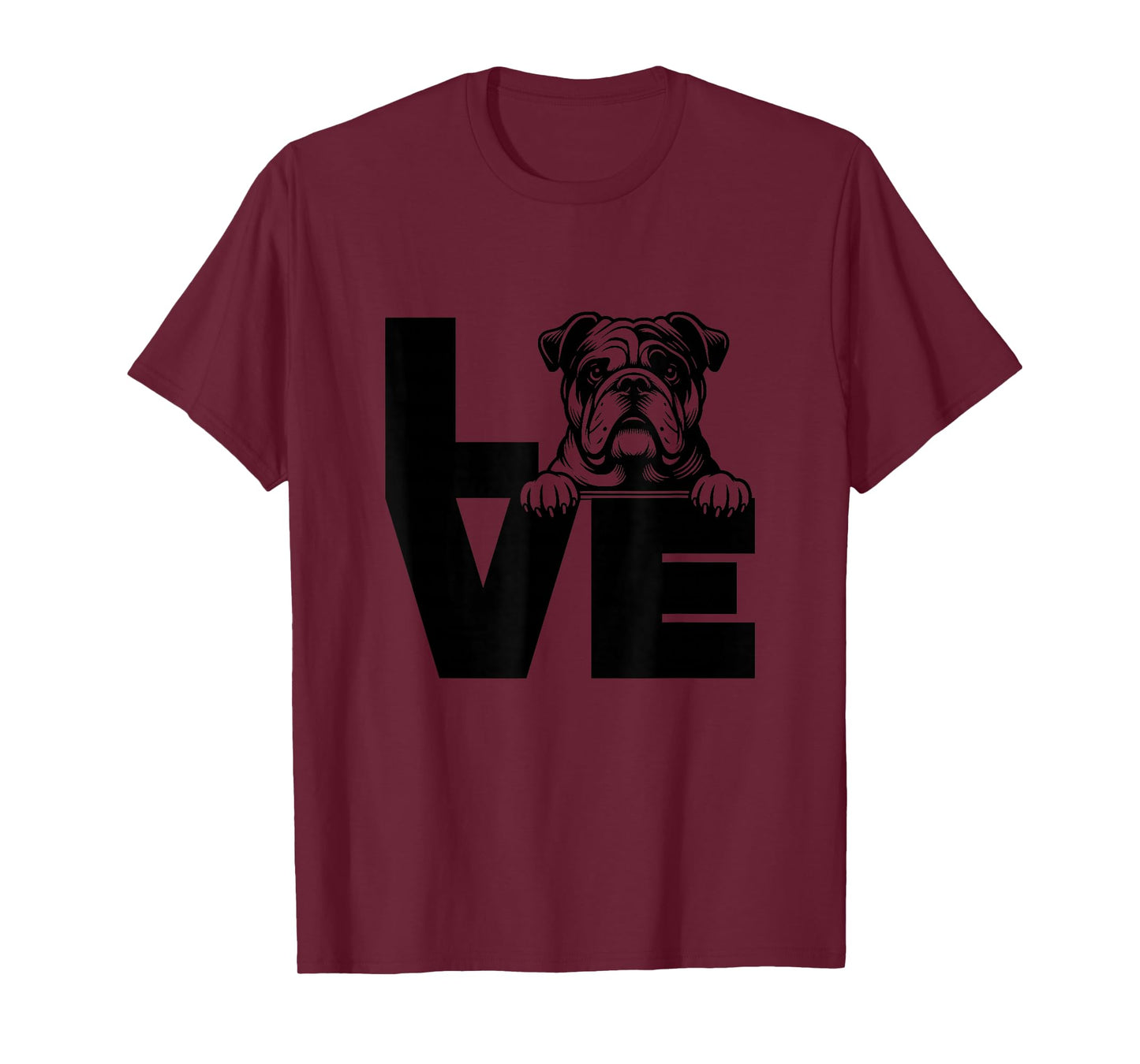 Love Bulldog Dog T-Shirt
