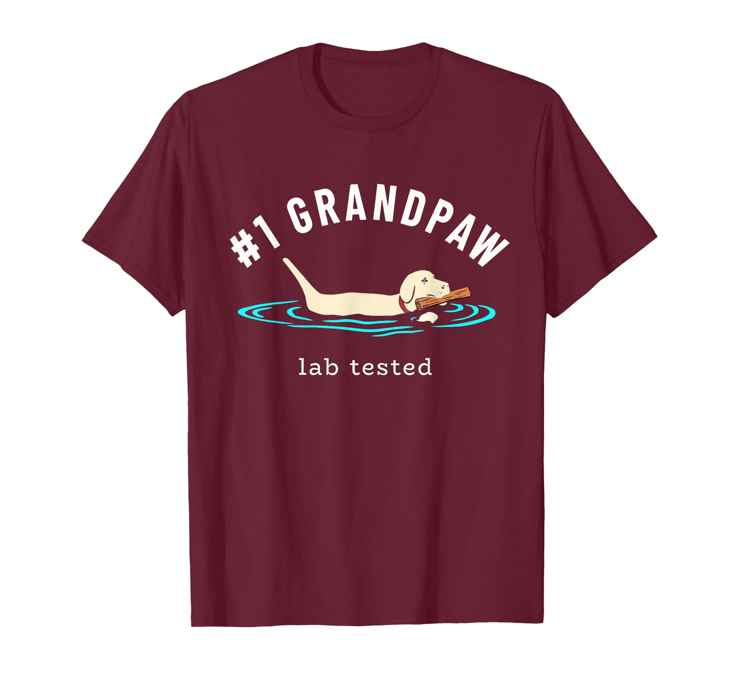 Yellow Labrador Retriever Dog Grandpa - #1 Grandpaw T-Shirt