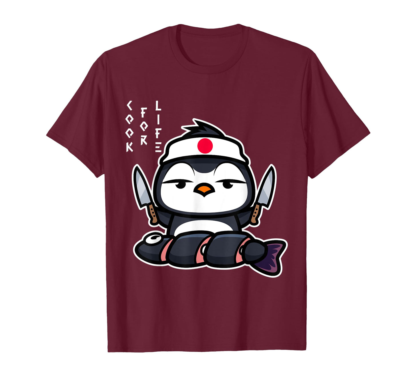 Japanese Penguin Cook Asian Food Funny T-Shirt