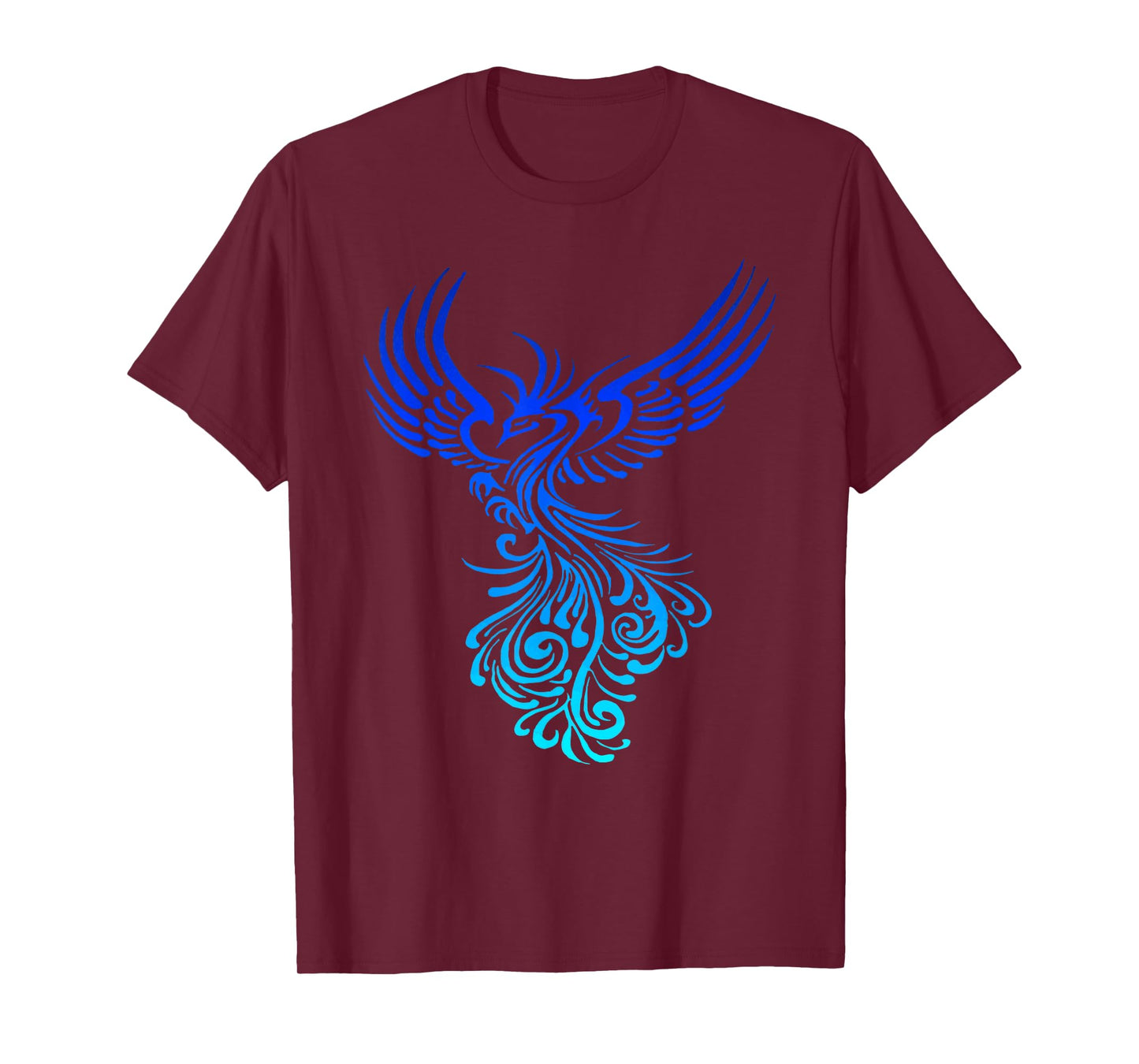 Artistic Phoenix Yellow Blue Aqua Blend T-Shirt