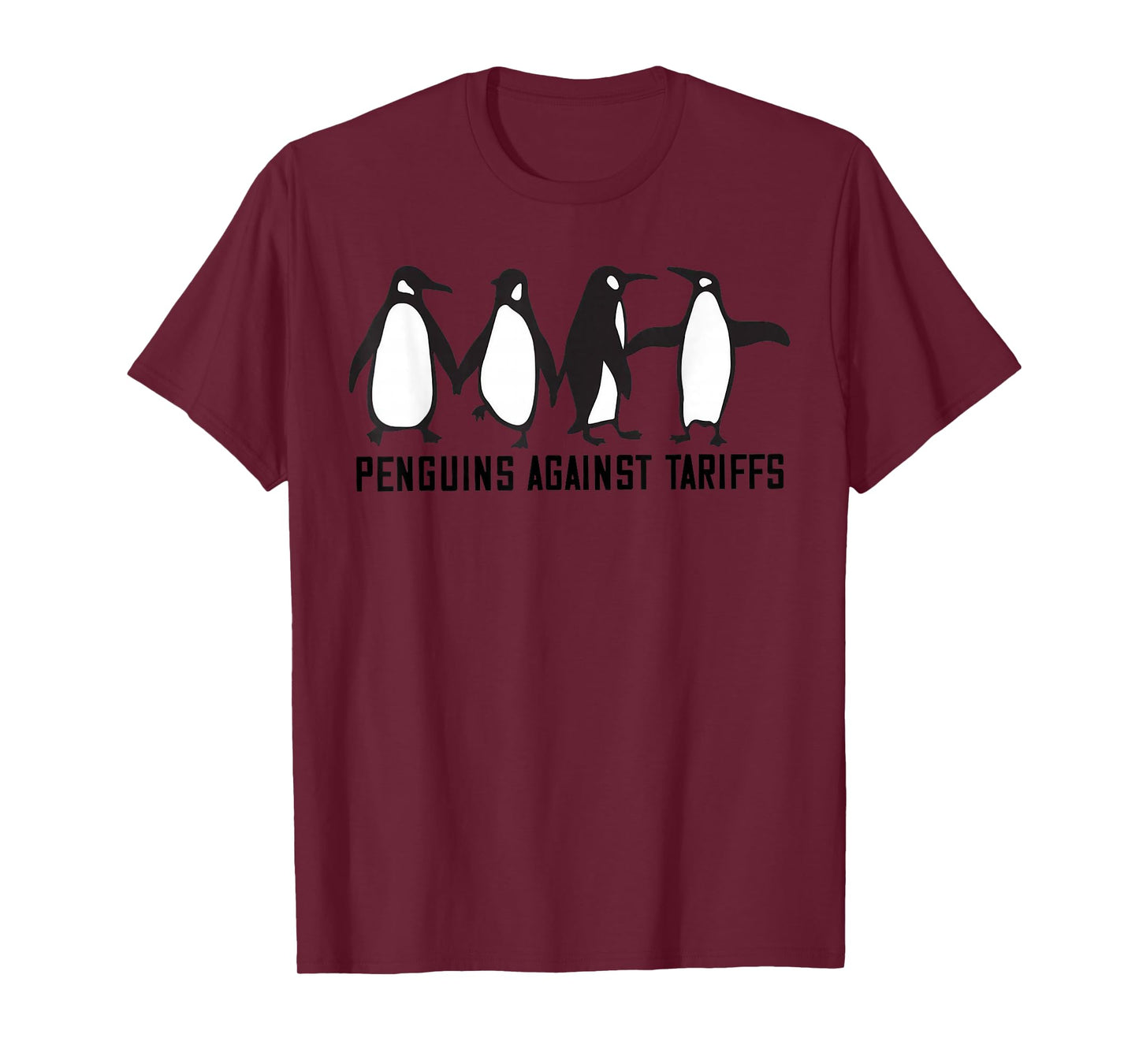 Vintage Penguins Protest Against Funny Penguins Tariffs T-Shirt