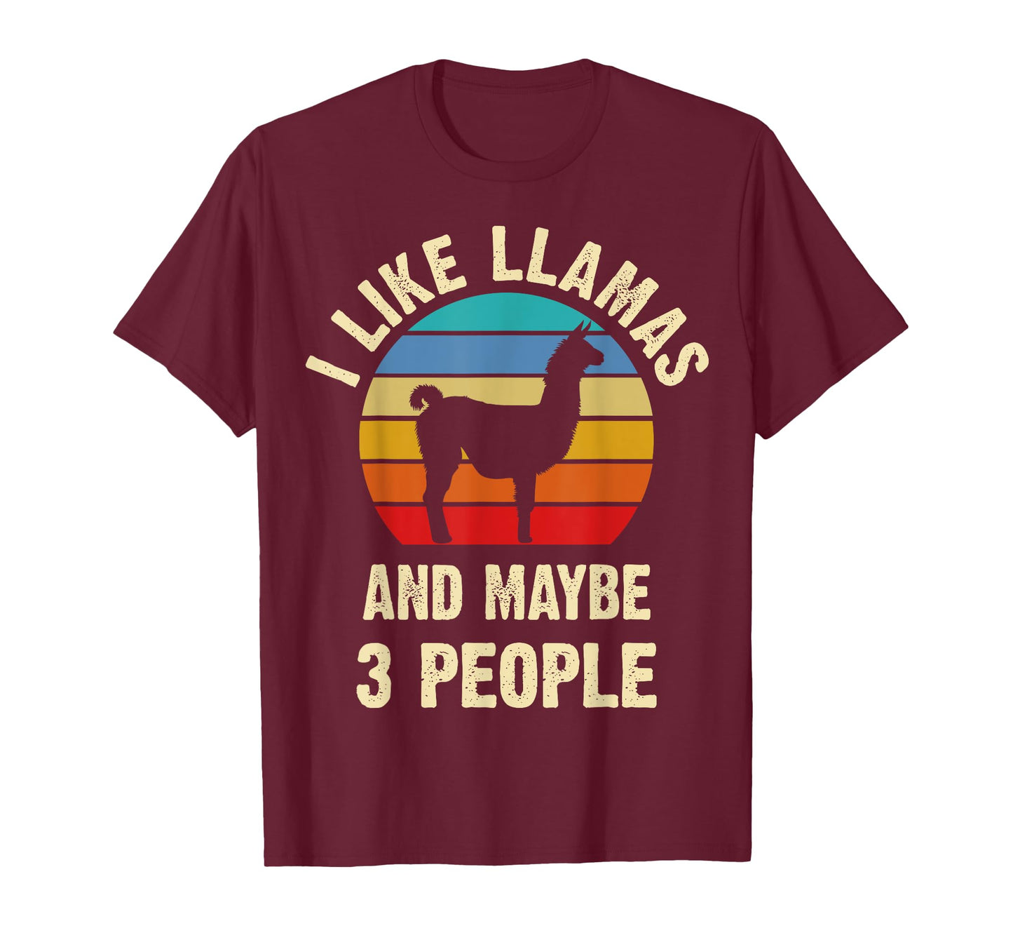I like Llamas and maybe 3 people funny vintage theme Bird T-Shirt
