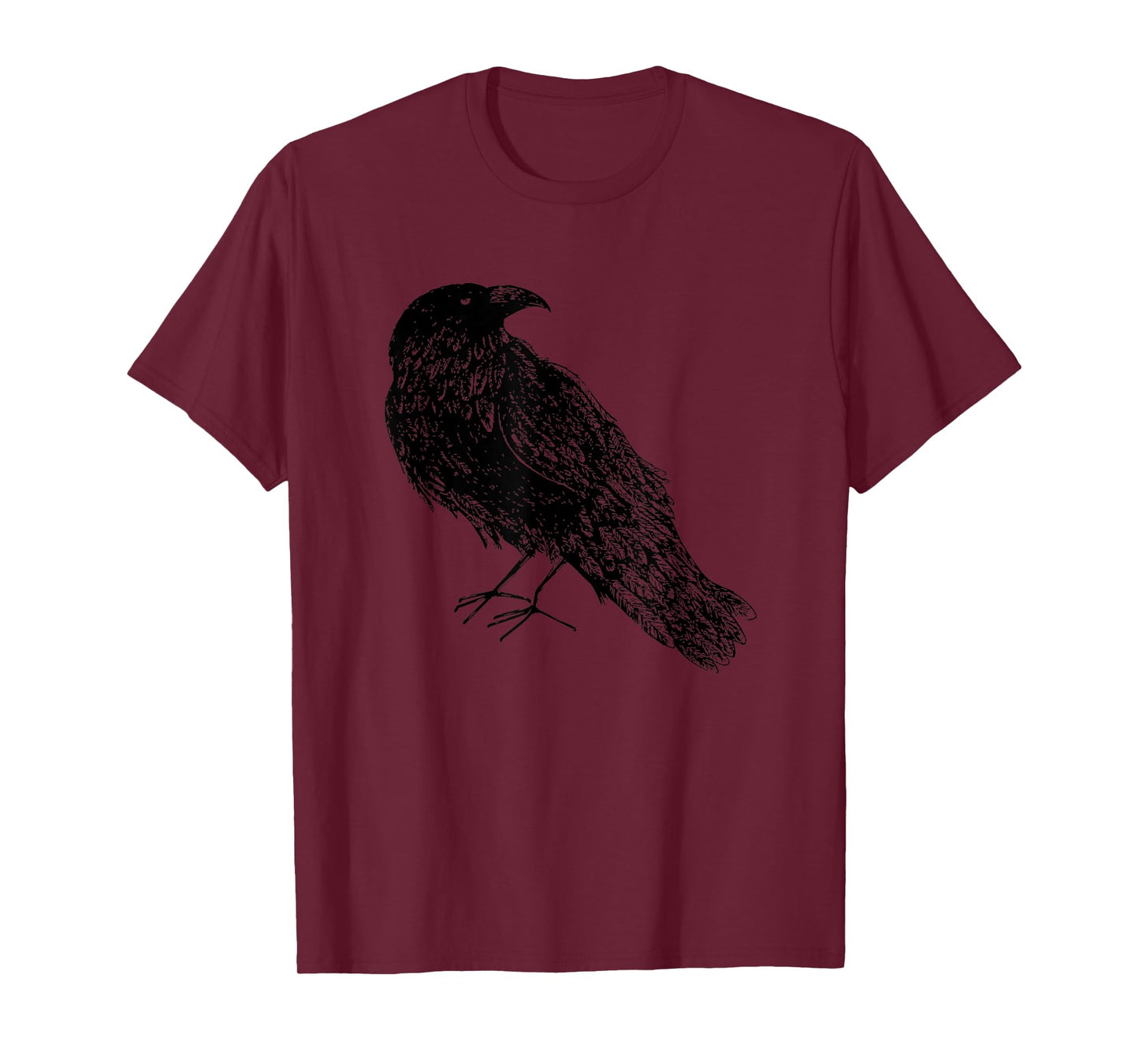 Blackbird, crow, raven, Edgar Allan Poe T-Shirt, Raven, crow, Edgar Allan Poe gothic Literature tee, Grey, Small, Short Sleeve, Classic Fit, Cotton, Unisex-Adults, Kids, Literature Lovers, Gothic Fans