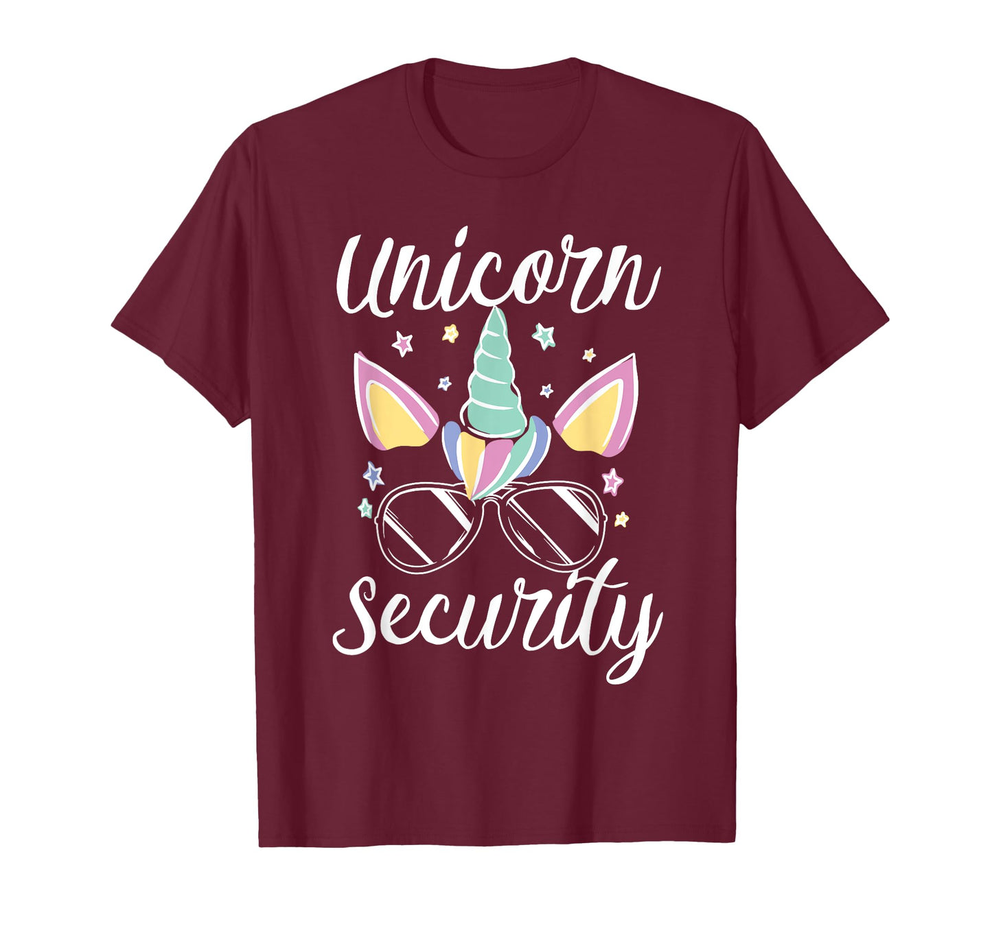 Unicorn Security Halloween Dad Mom Daughers Adult Costume T-Shirt