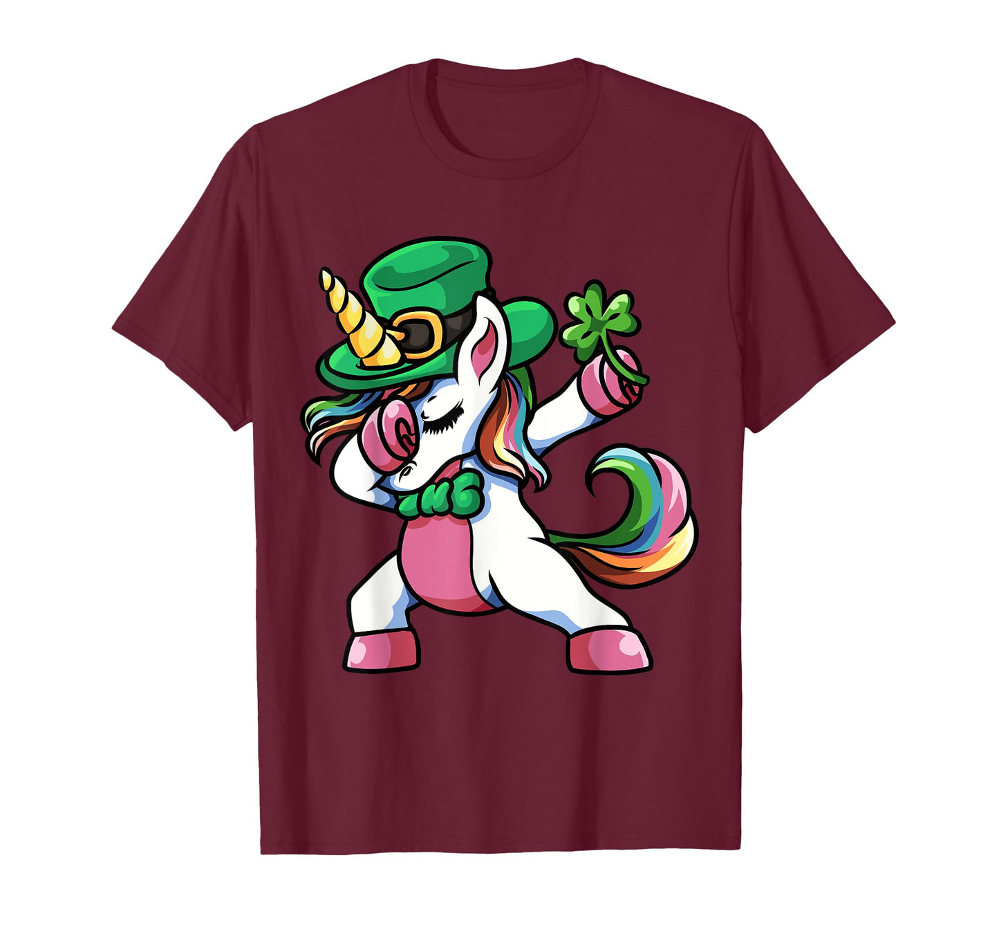 St Patricks Day Dabbing Unicorn Lepricorn Shirt Irish Girls. T-Shirt