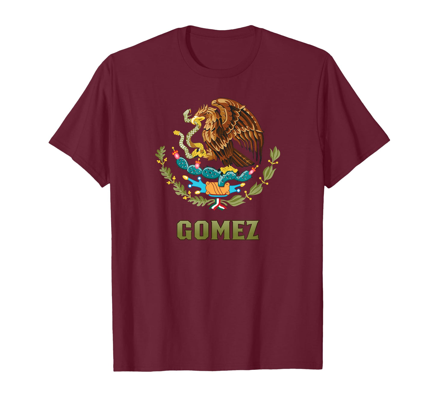 Gomez Nombre Last Name Mexican Flag Mexico Emblem T-Shirt