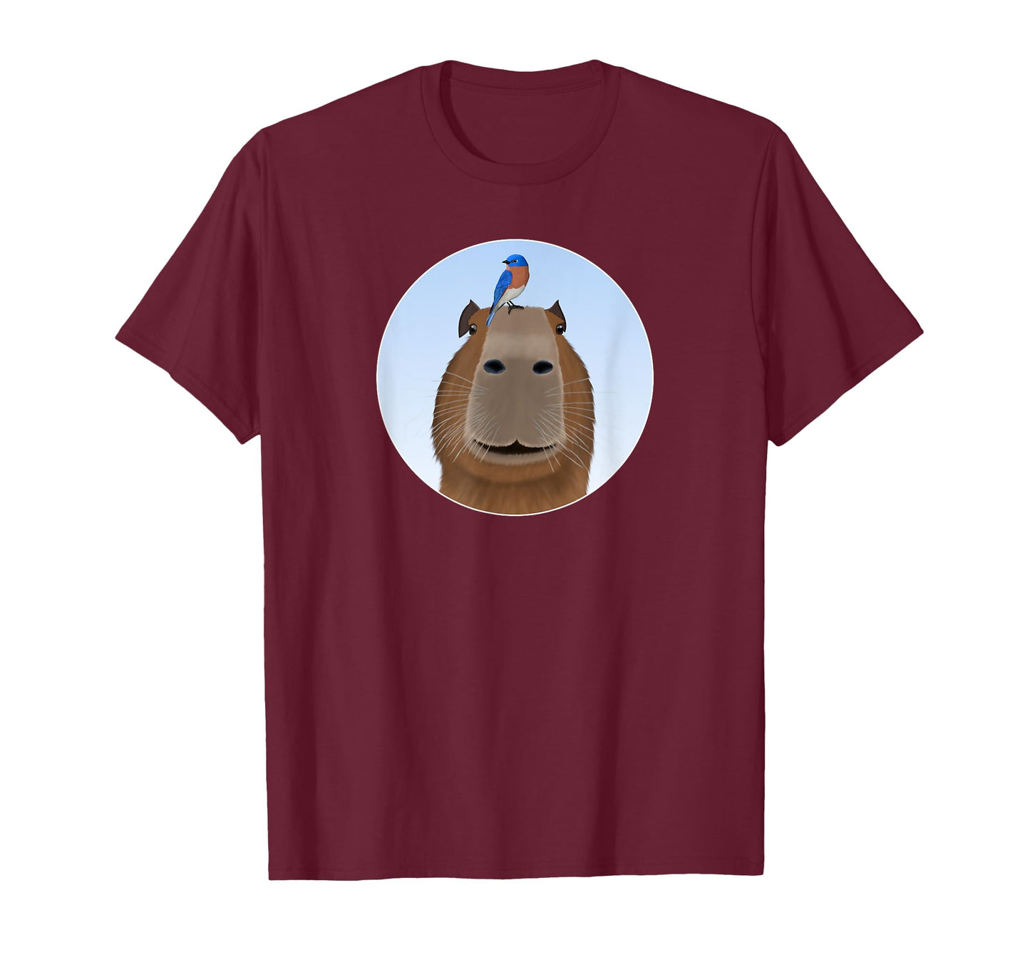Capybara with Bluebird Bird Birdwatching Birding Animal T-Shirt