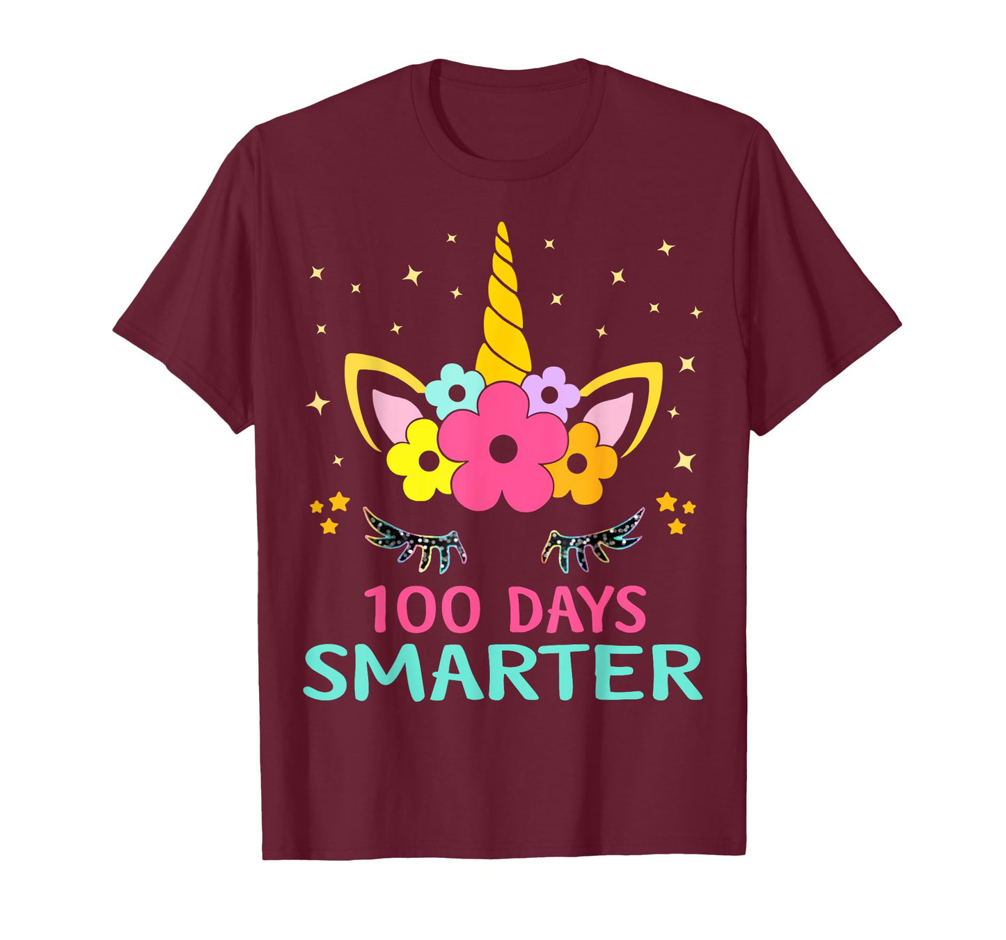 100 Days of School Unicorn Girls Teacher 100th Day of School T-Shirt