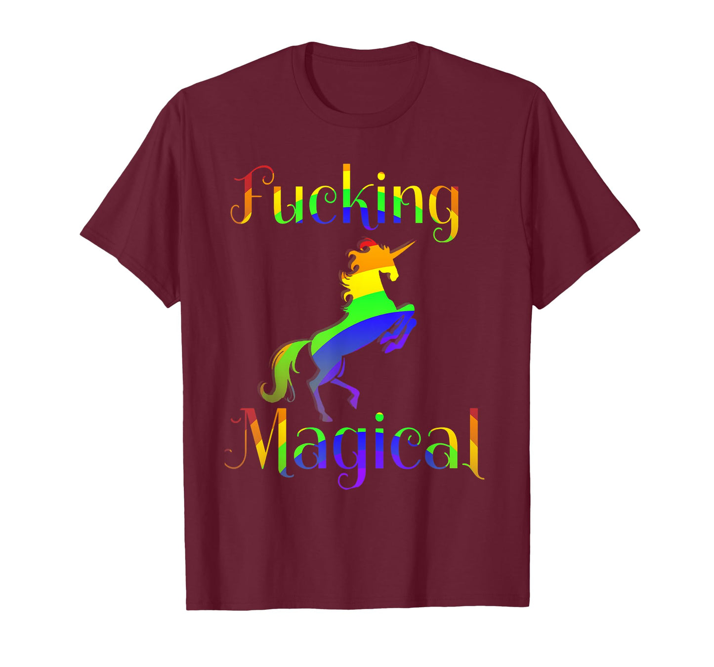 Fucking Magical Rainbow Unicorn Graphic T-shirt T-Shirt