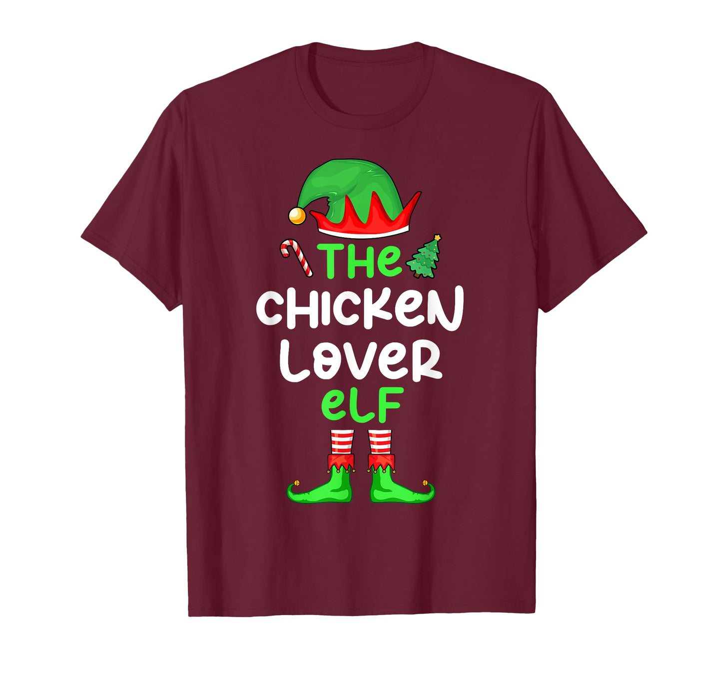 I'm The Chicken Lover Elf Christmas Matching Pajama T-Shirt