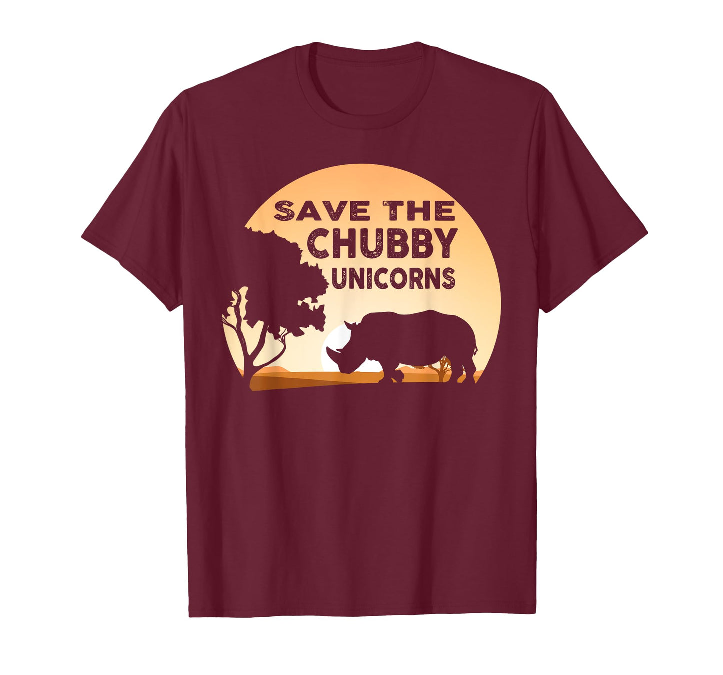 Save The Chubby Unicorns Fat Rhino Funny T-Shirt