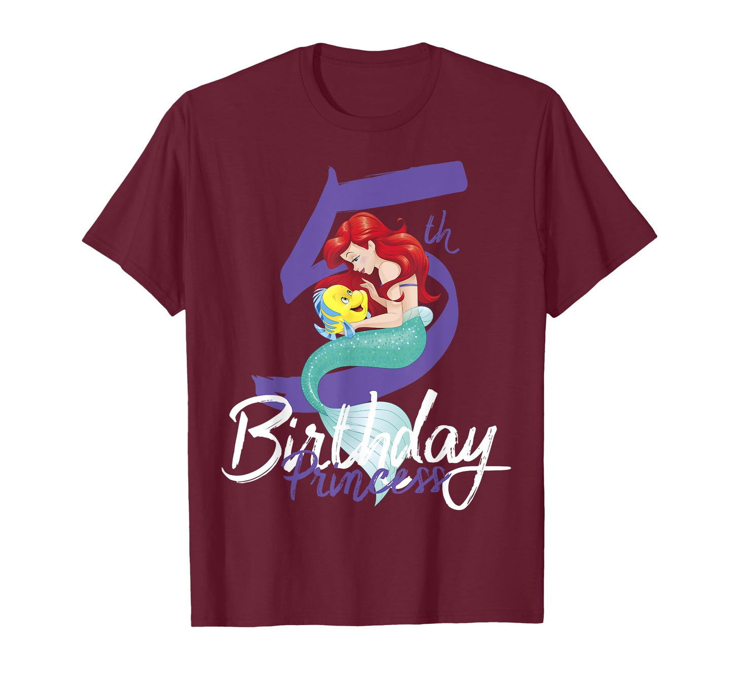 Disney Little Mermaid Ariel 5th Birthday Princess T-Shirt