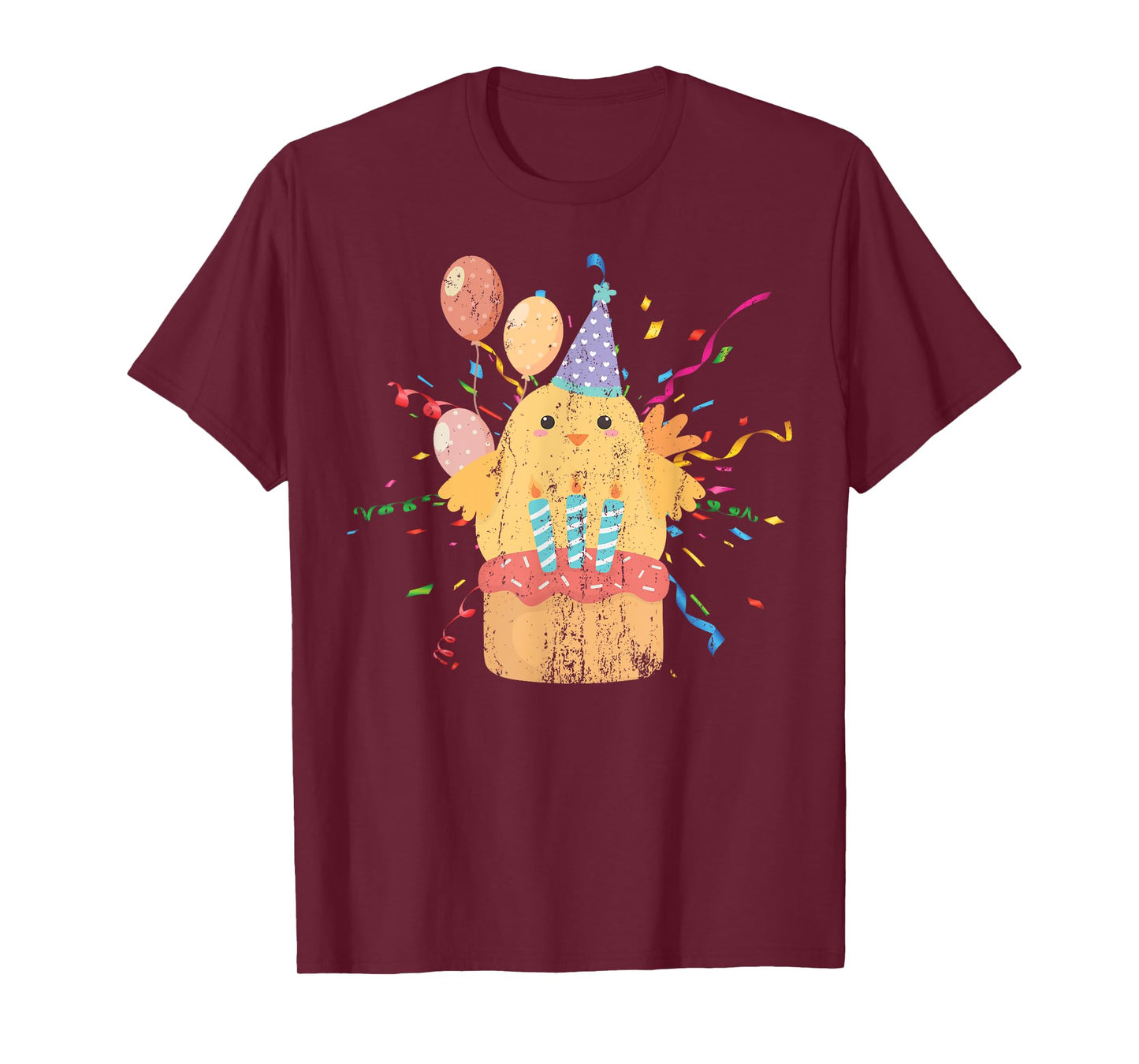 Cute Chicken Birthday Cake Kids Anniversary Party Birthday T-Shirt