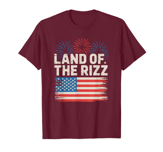 Land Of The Rizz 4th Of July T-Shirt