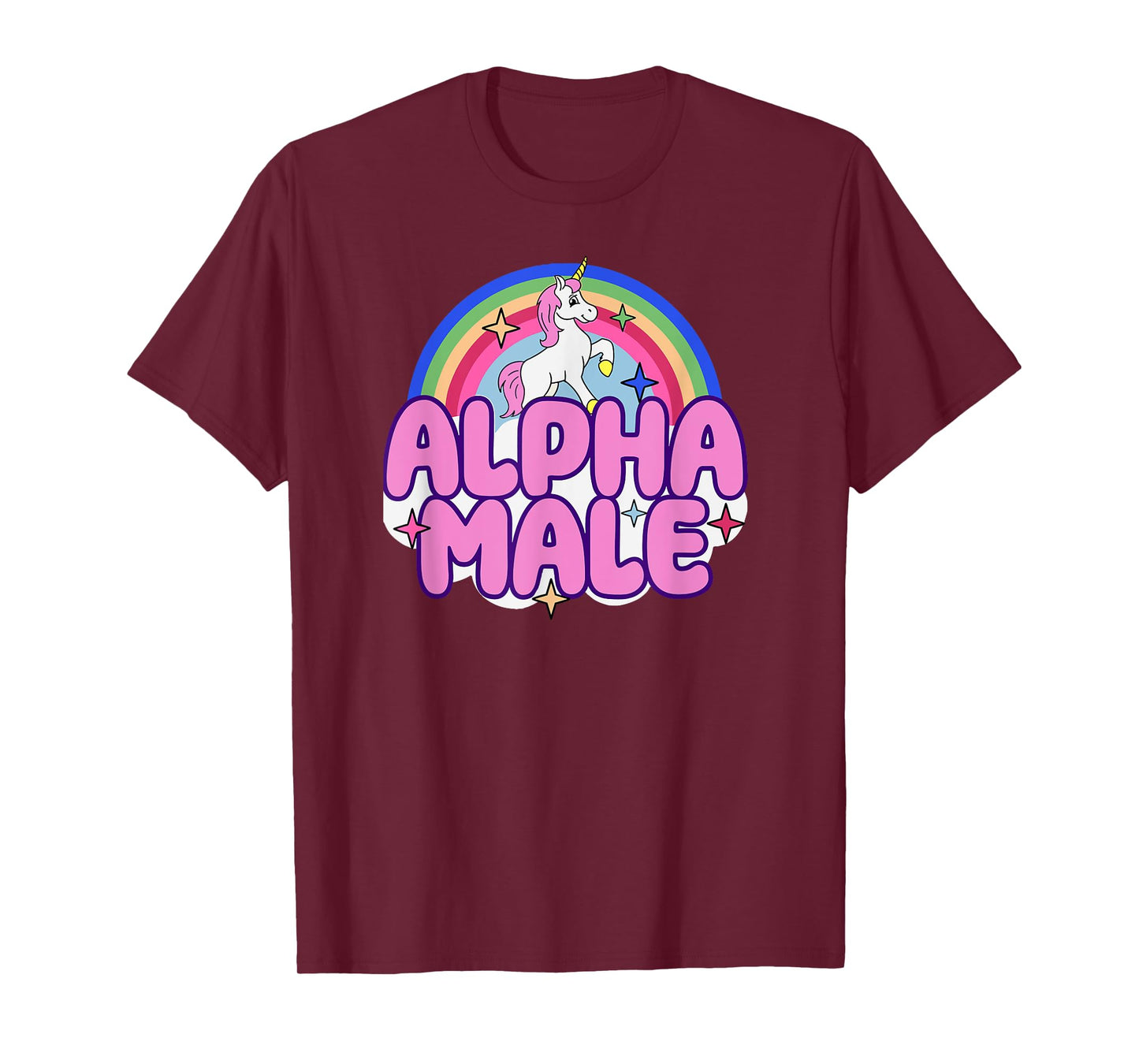 Ironic Alpha Male Unicorn Rainbow For Men Women T-Shirt