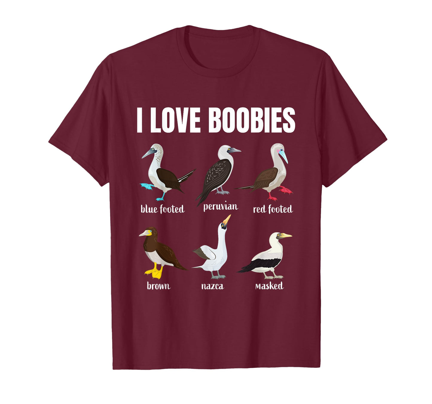 Booby Birds Funny I love Boobies Funny Fathers Day Mens T-Shirt