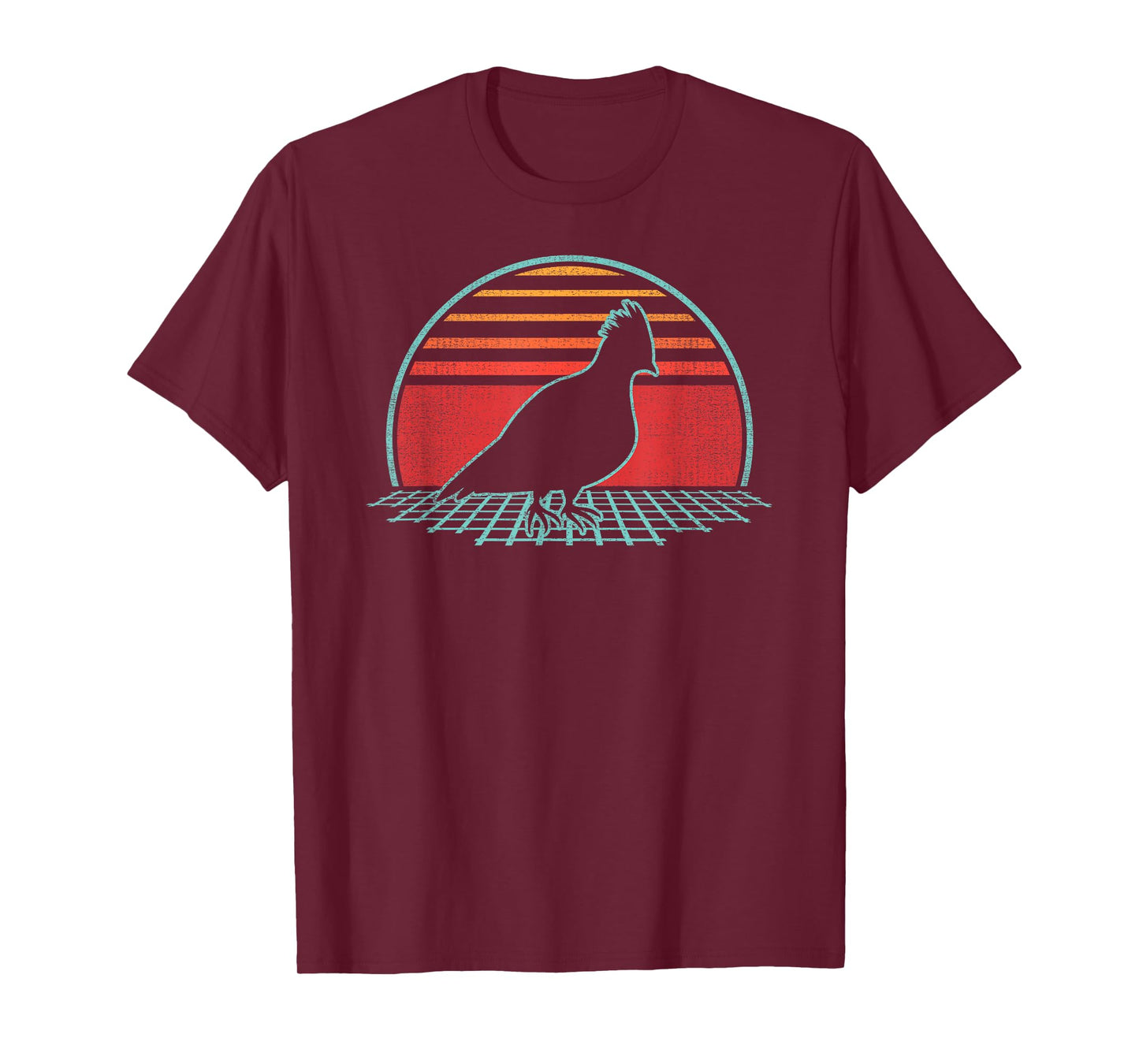 Grouse Hunting Retro Vintage 80s Style Birding Gift T-Shirt