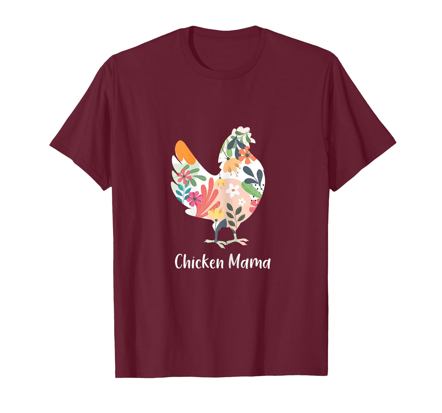Chicken Mama Flowers Farmer Mother's Day T-Shirt