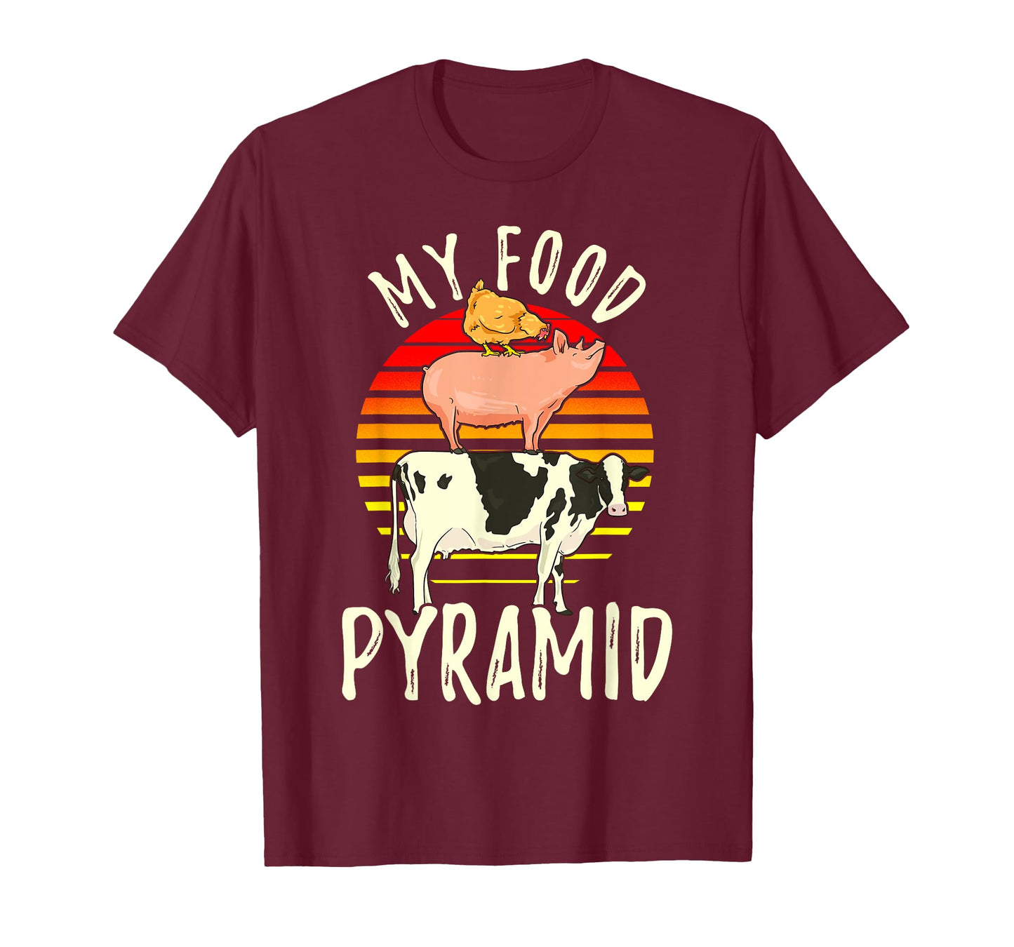 My Food Pyramid Meat Eater Carnivore Diet Food Nutrition Fun T-Shirt