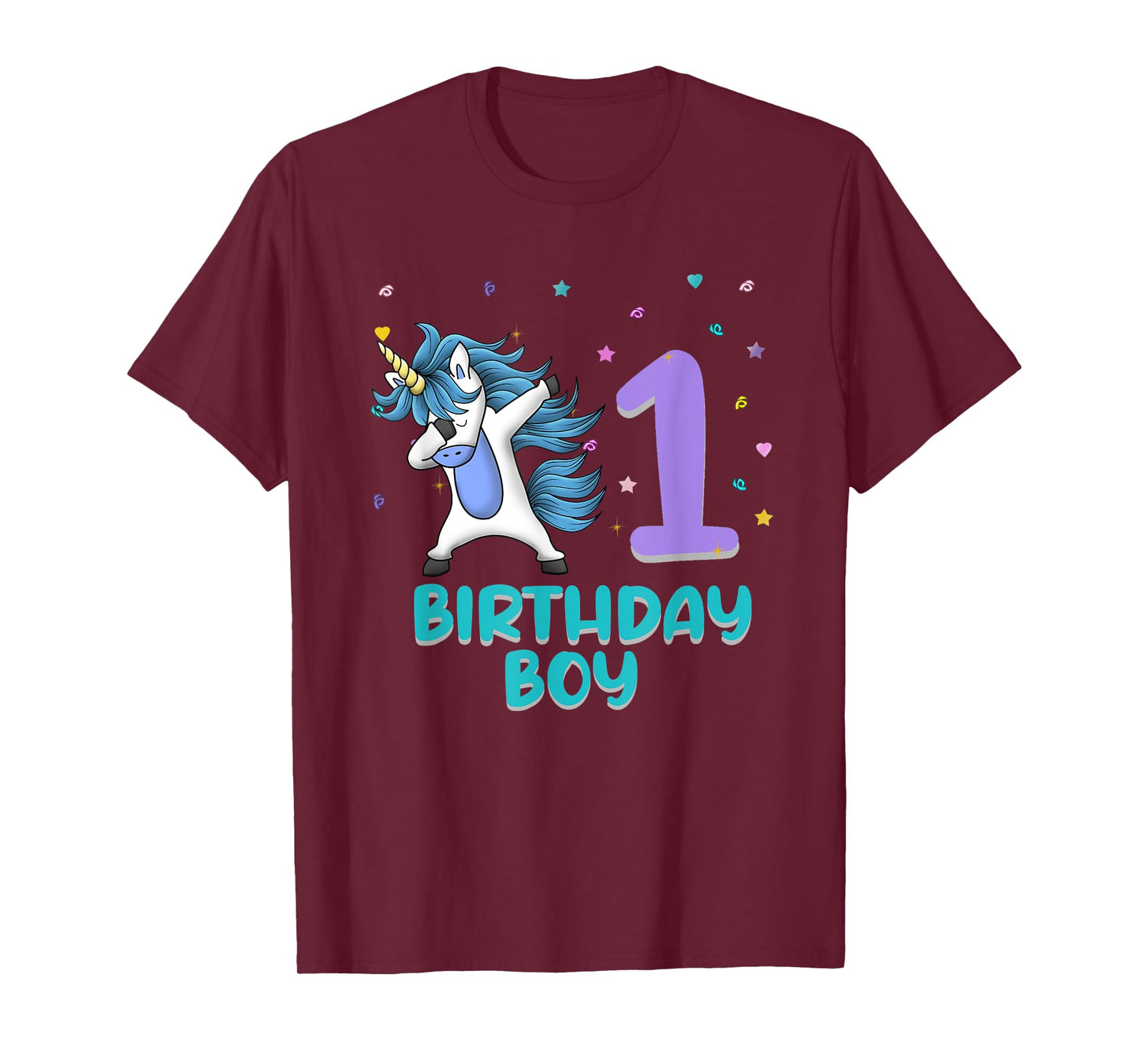 Unicorn 1st Birthday Boy Gift Love Funny Bday 1 Years Old T-Shirt