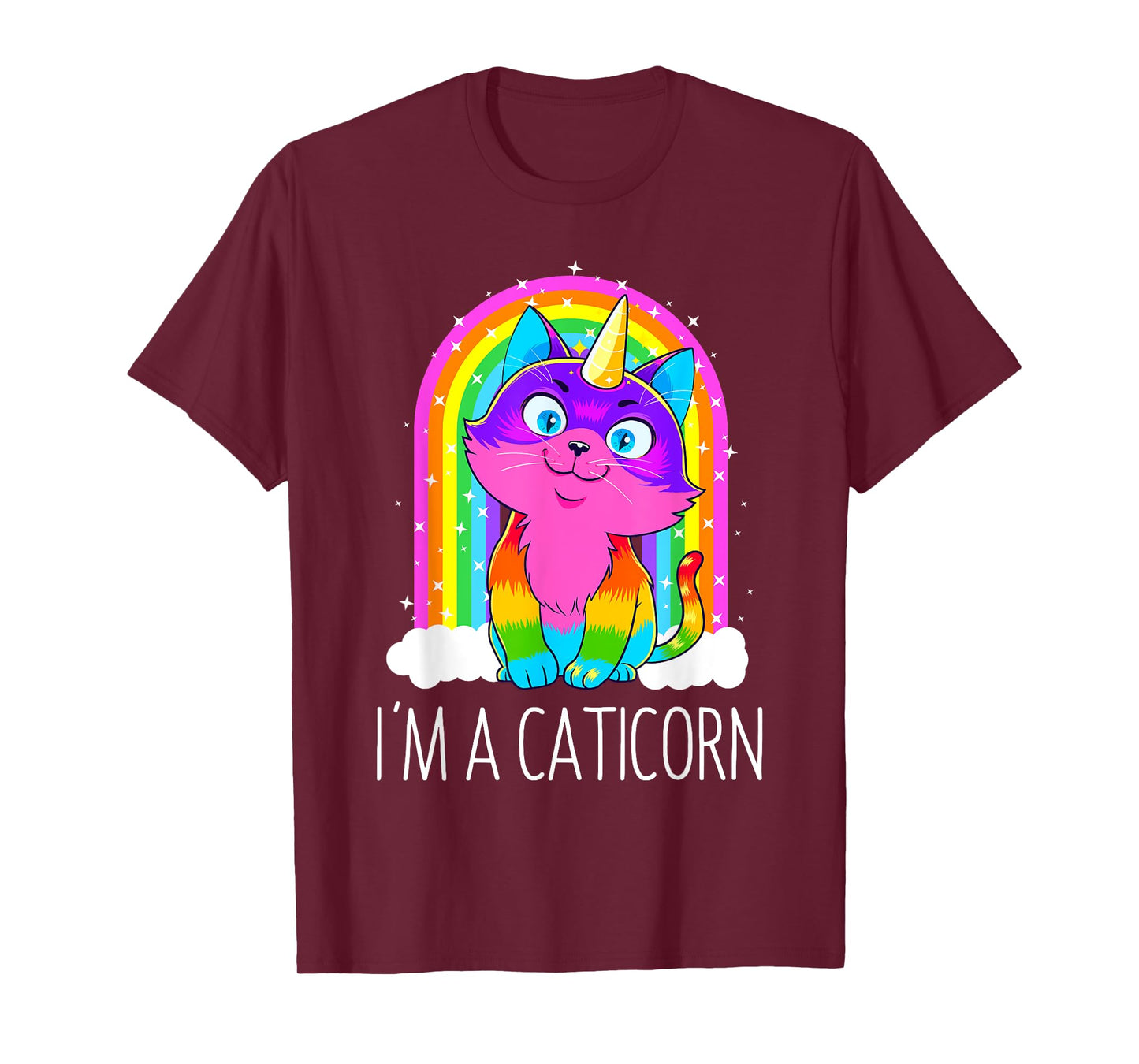 Caticorn Unicorn Cat Girls Women Rainbow Kitty Birthday Gift T-Shirt