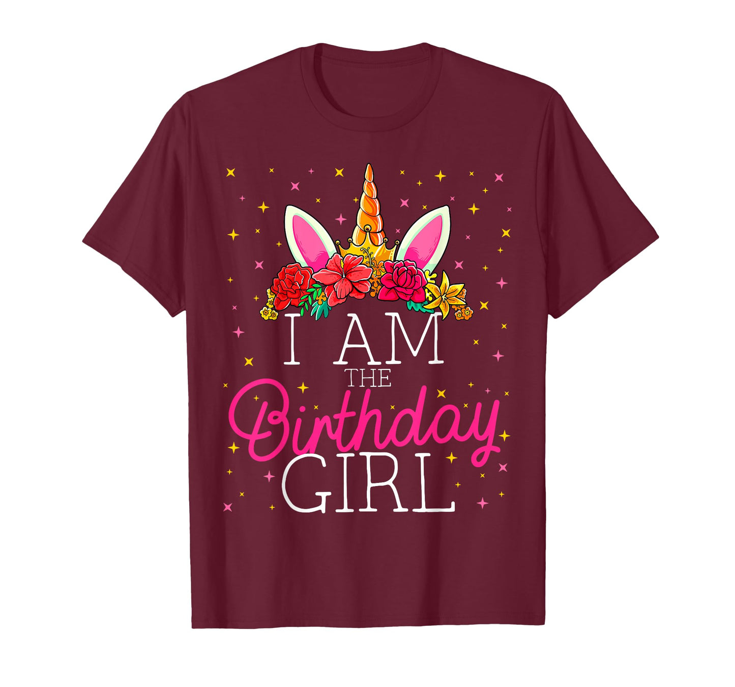 I Am the Birthday Girl Unicorn Girls Matching Family T-Shirt