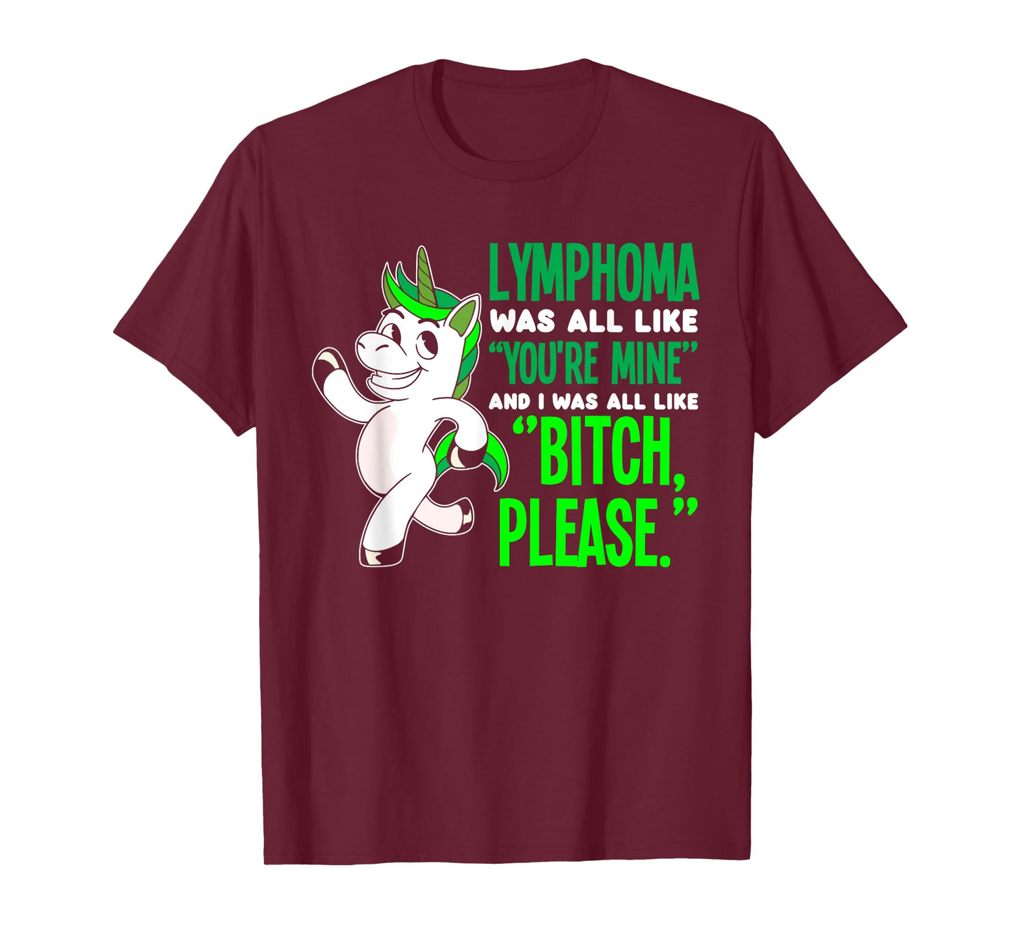 Unicorn Cancer Survivor Non-Hodgkin Lymphoma Awareness T-Shirt