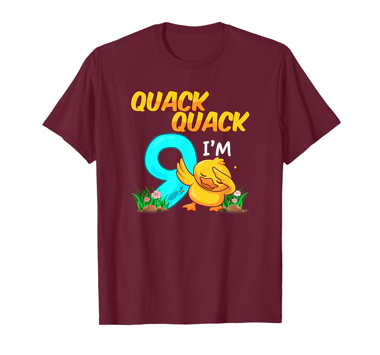 9 Year Old Gifts Boys Girls Teens Dabbing Duck 9th Birthday T-Shirt