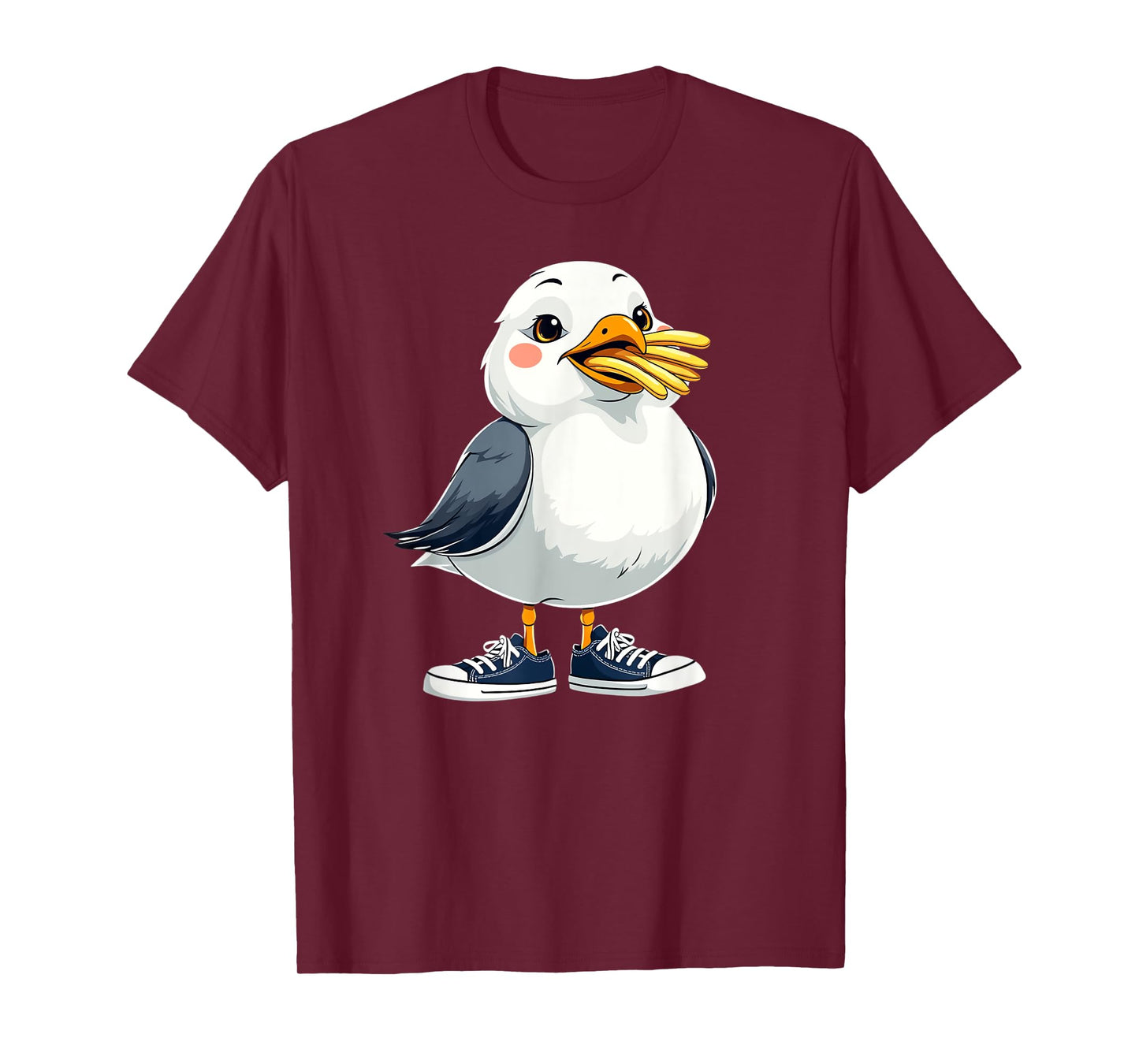 Seagull With Fries And Sneakers Fun T-Shirt
